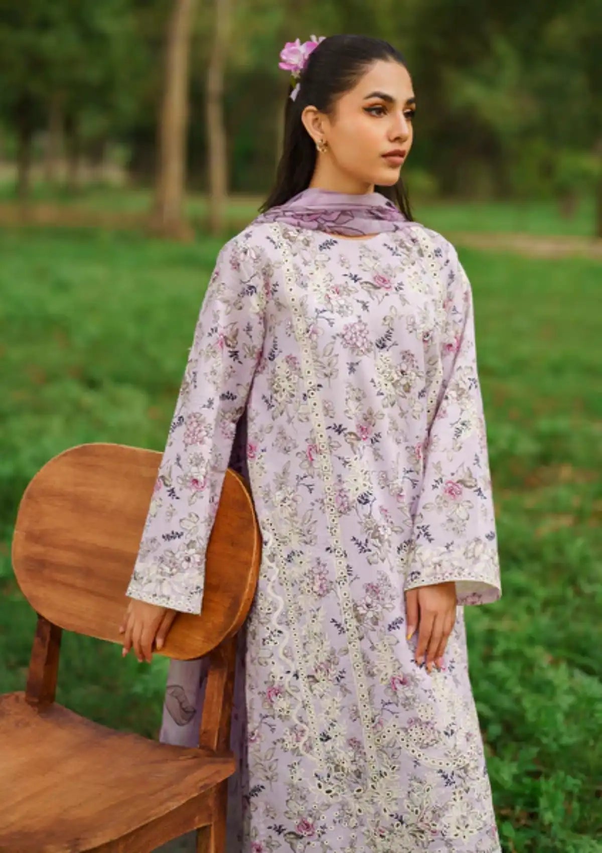 Summer Skies By Yards'24 D-06-Violet - Mohsin Saeed Fabrics