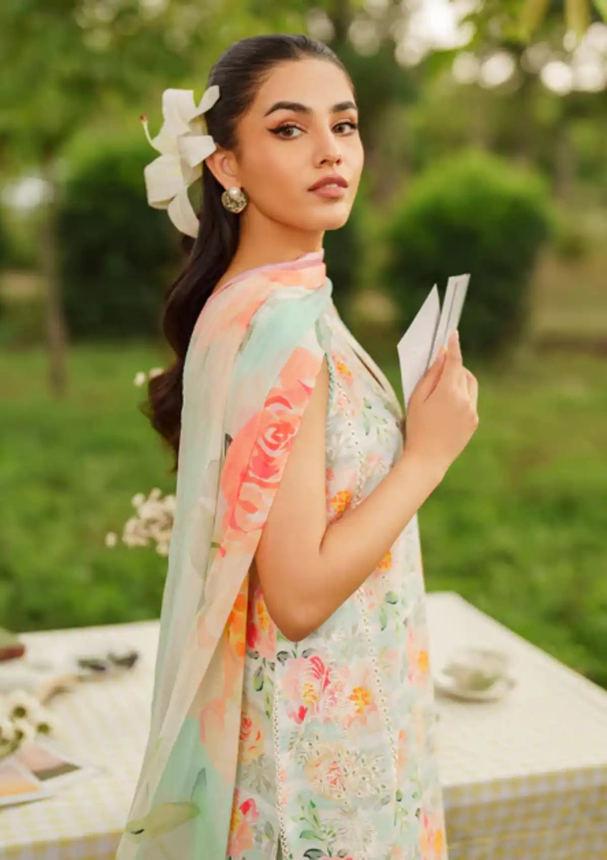 Summer Skies By Yards'24 D-07-Scarlet - Mohsin Saeed Fabrics