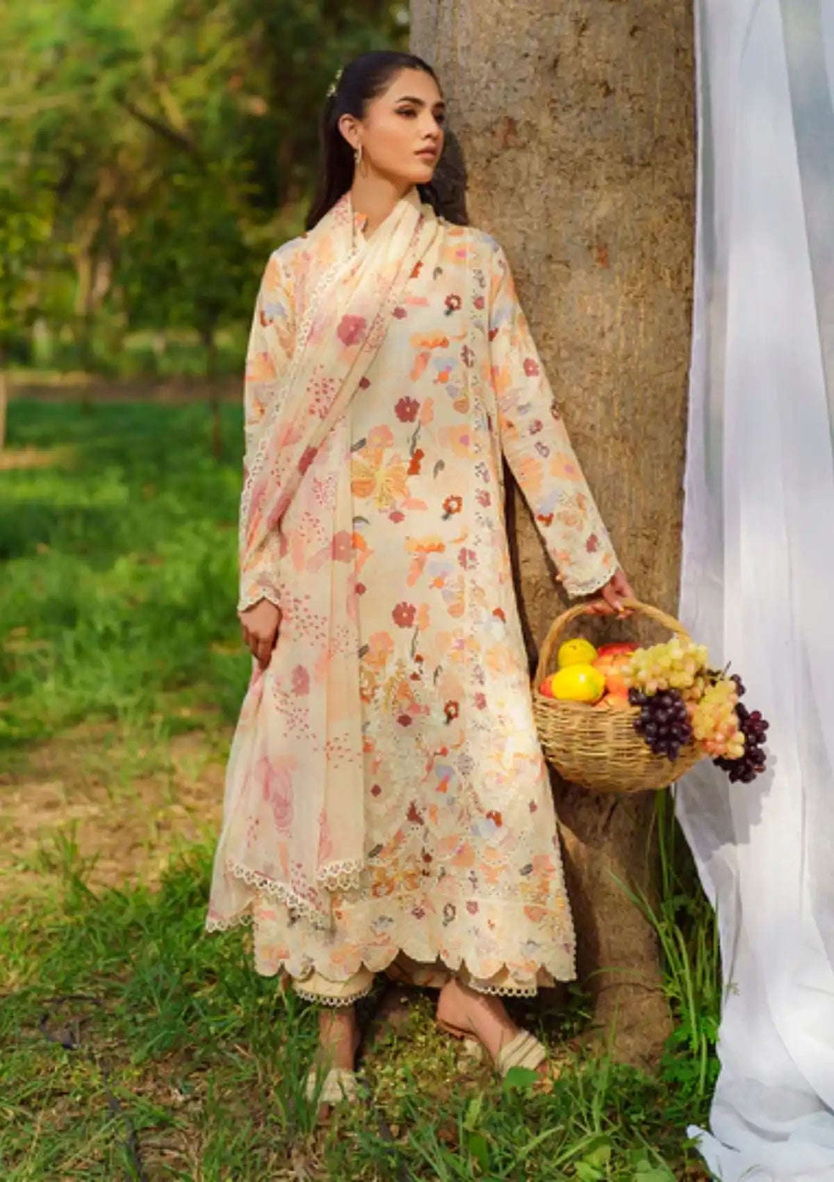 Summer Skies By Yards'24 D-09-Sunset - Mohsin Saeed Fabrics