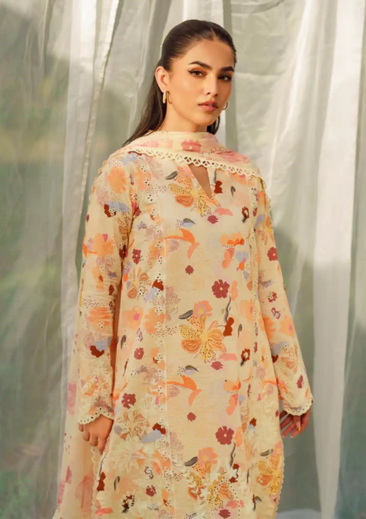 Summer Skies By Yards'24 D-09-Sunset - Mohsin Saeed Fabrics