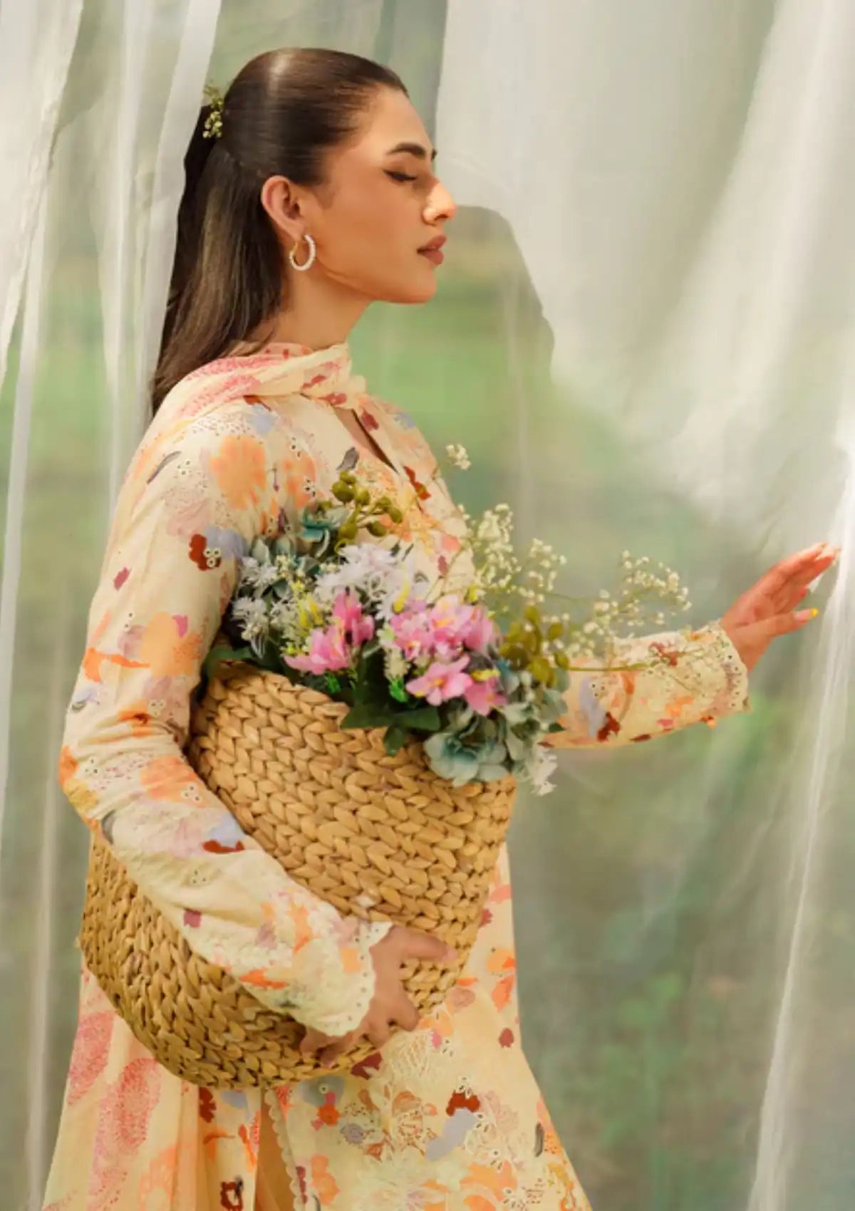 Summer Skies By Yards'24 D-09-Sunset - Mohsin Saeed Fabrics