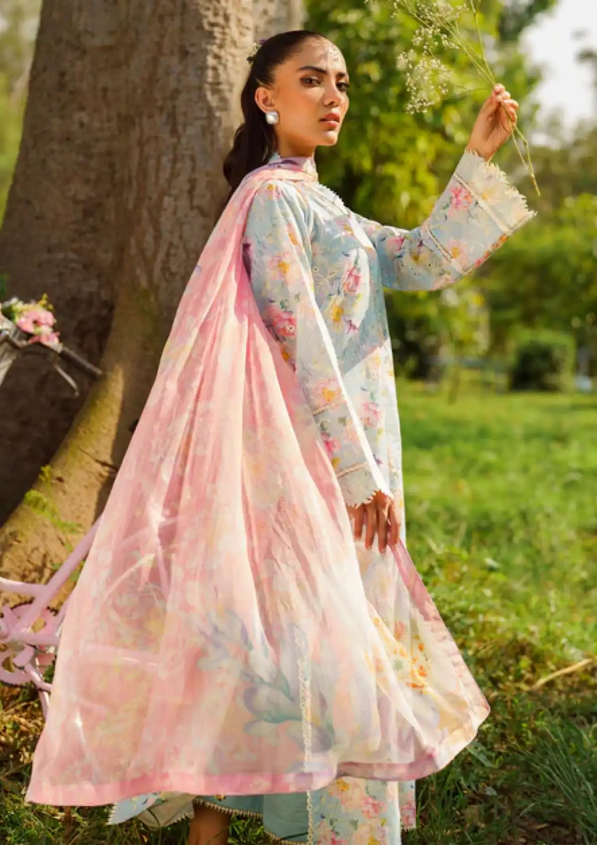 Summer Skies By Yards'24 D-08-Daffodil - Mohsin Saeed Fabrics