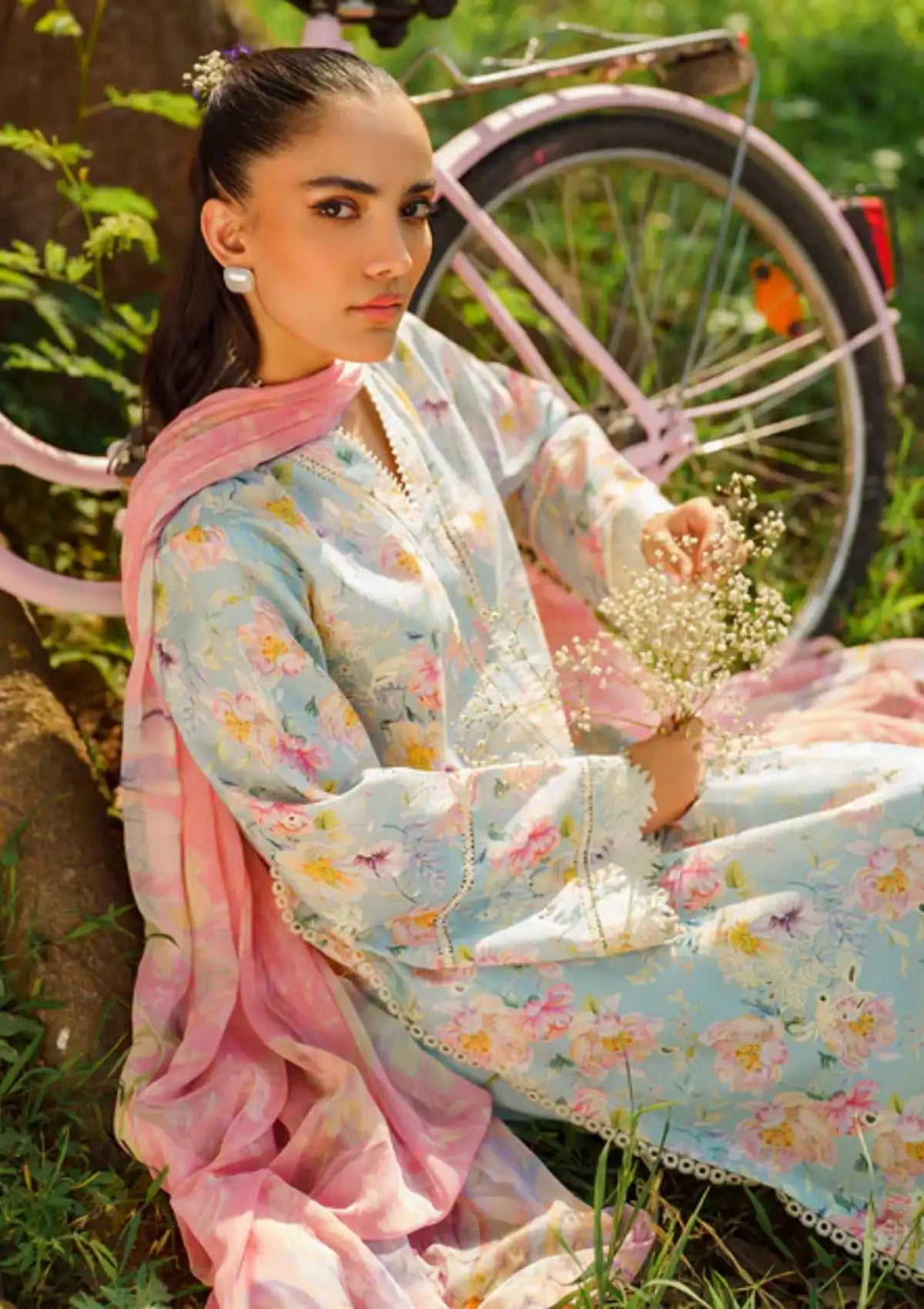 Summer Skies By Yards'24 D-08-Daffodil - Mohsin Saeed Fabrics