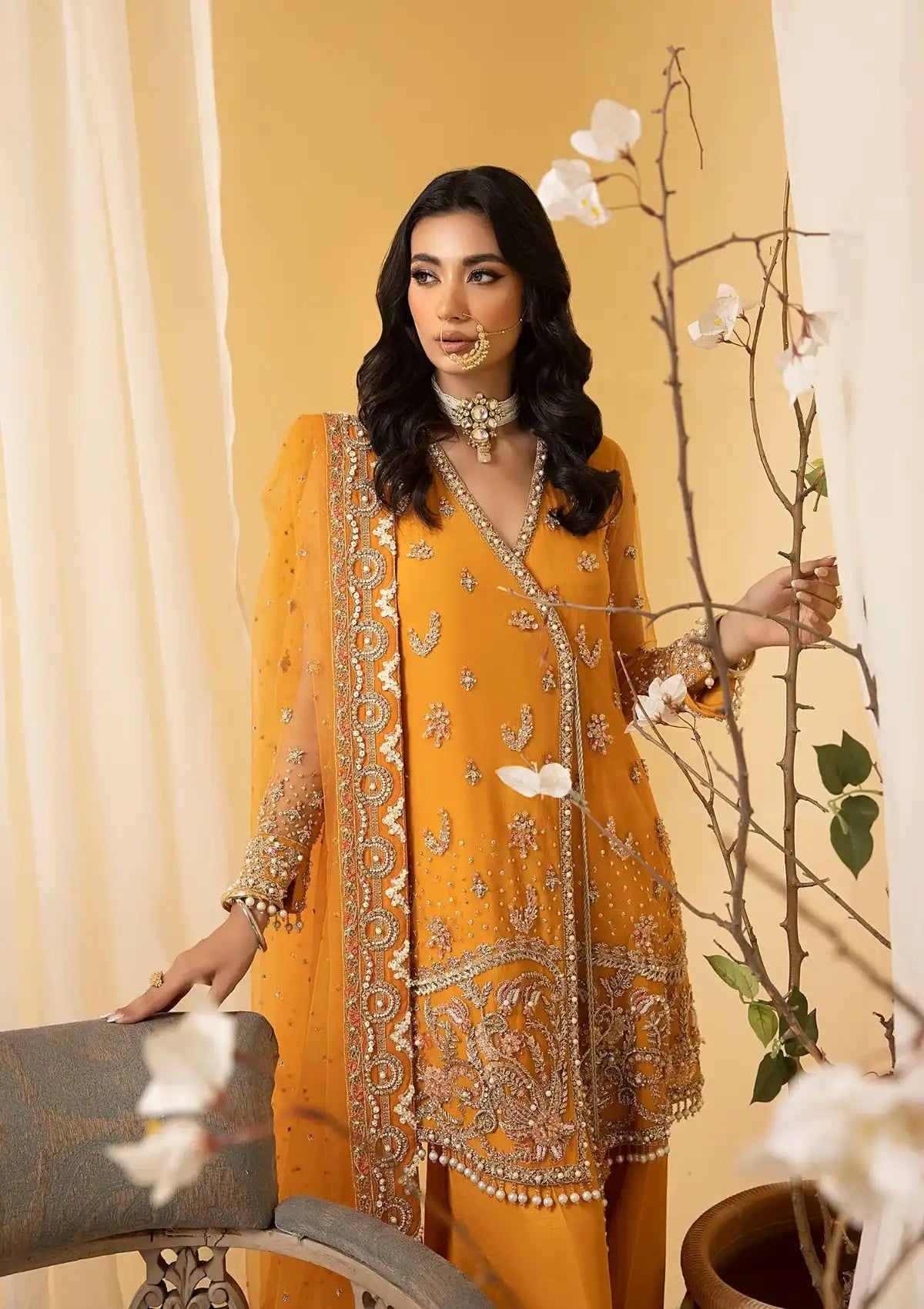 Nuriyaa Mystic Luxe Formal'23 AMBER - Mohsin Saeed Fabrics