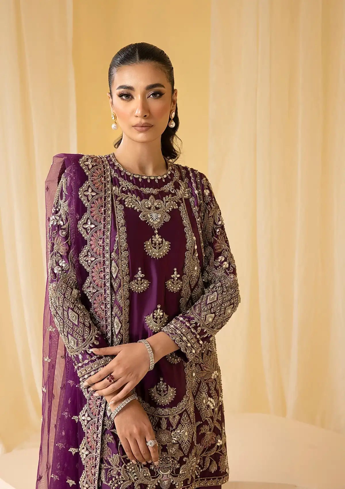 Nuriyaa Mystic Luxe Formal'23 HAZE - Mohsin Saeed Fabrics