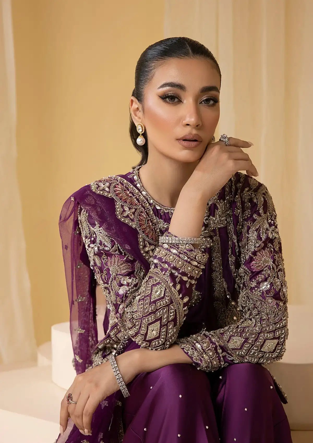 Nuriyaa Mystic Luxe Formal'23 HAZE - Mohsin Saeed Fabrics