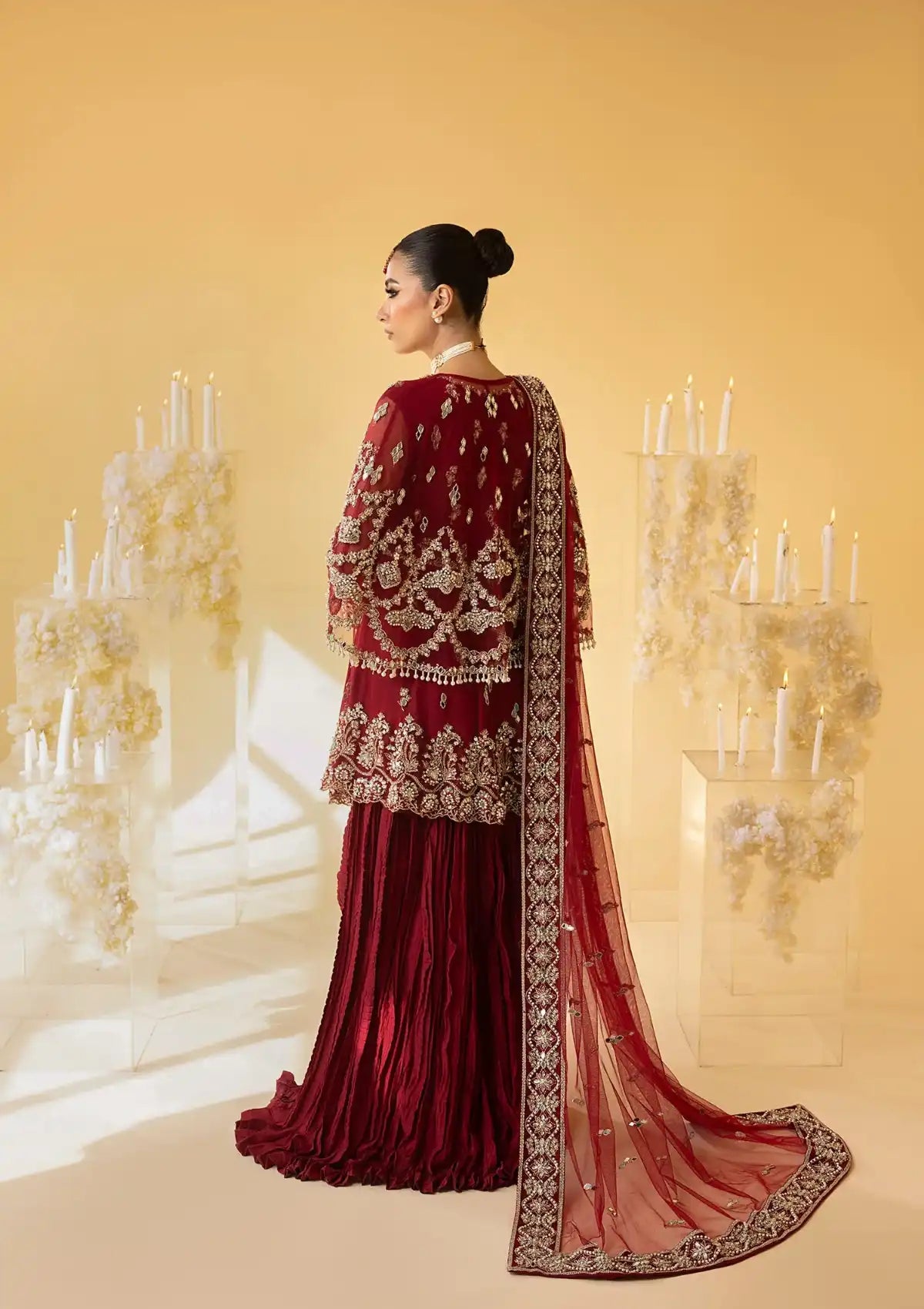 Nuriyaa Mystic Luxe Formal'23 SCARLET - Mohsin Saeed Fabrics