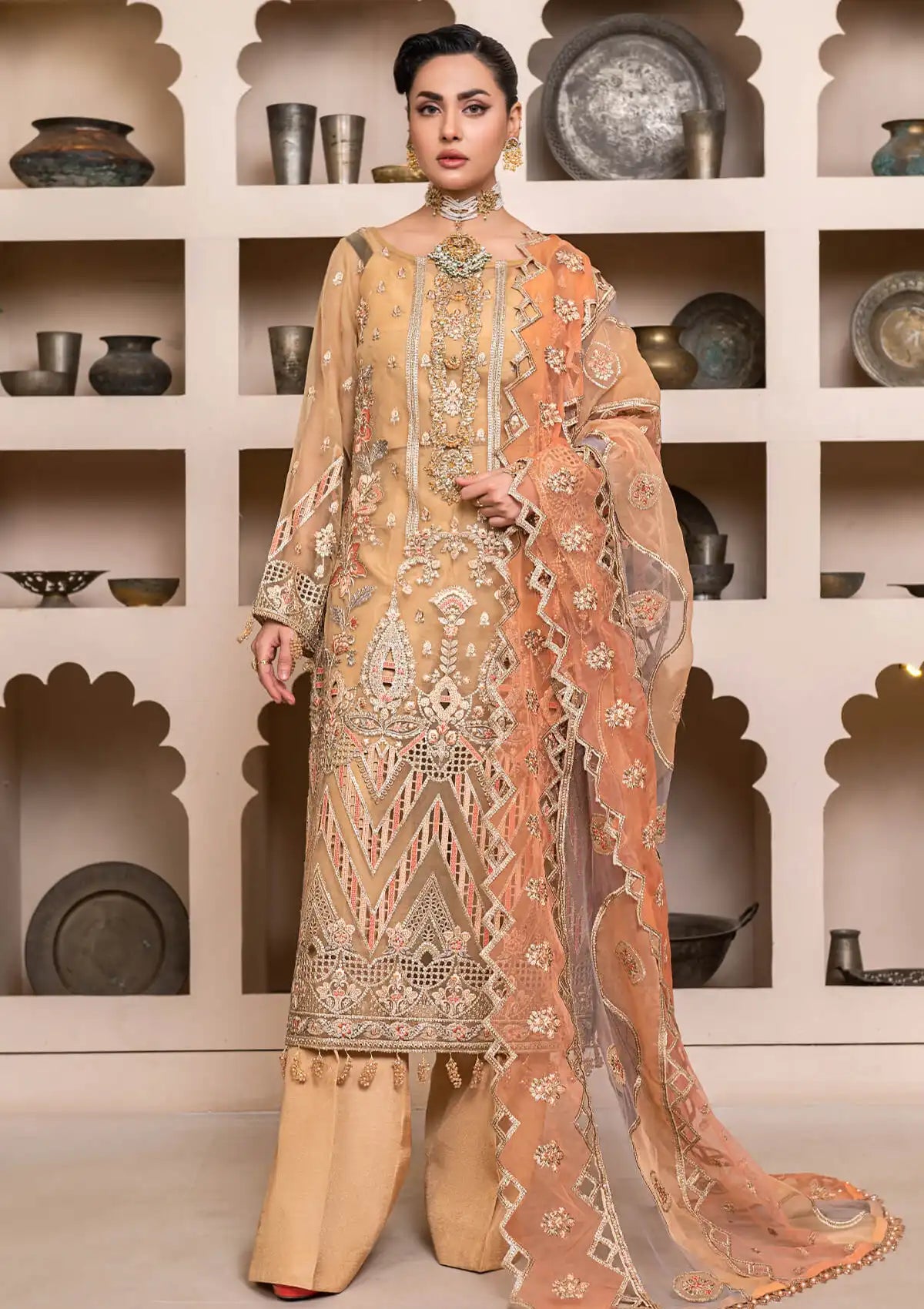 JJ Embellish By Janique'23 Vol-01 D-003 Evening Gold