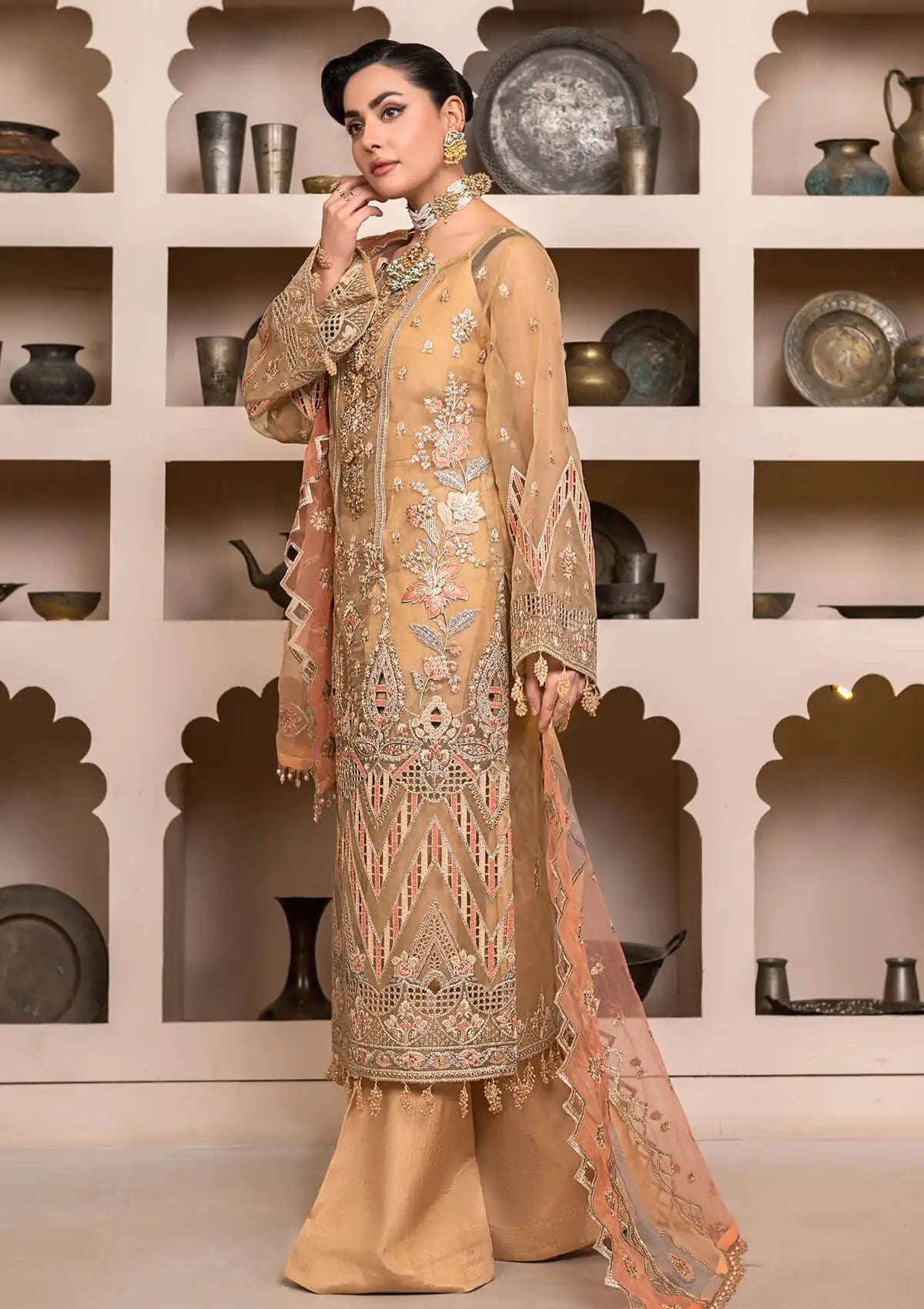 JJ Embellish By Janique'23 Vol-01 D-003 Evening Gold