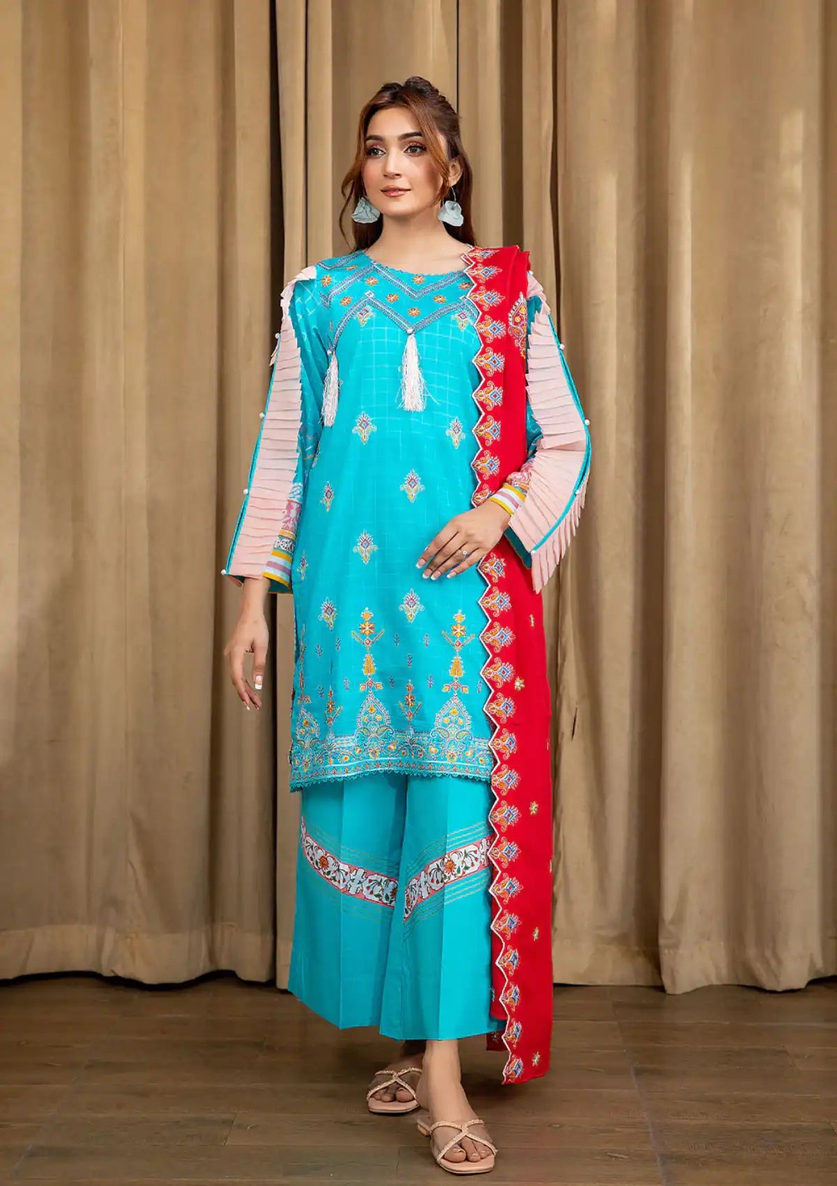Safwa Bliss Emb Lawn'24 SBL-06 - Mohsin Saeed Fabrics