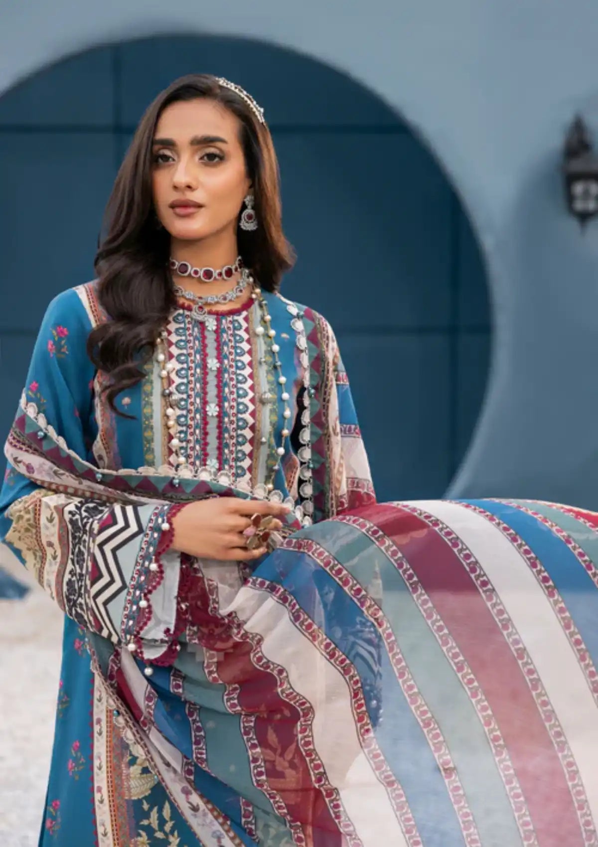 Elora By La Elise'24 D-07 Iris - Mohsin Saeed Fabrics