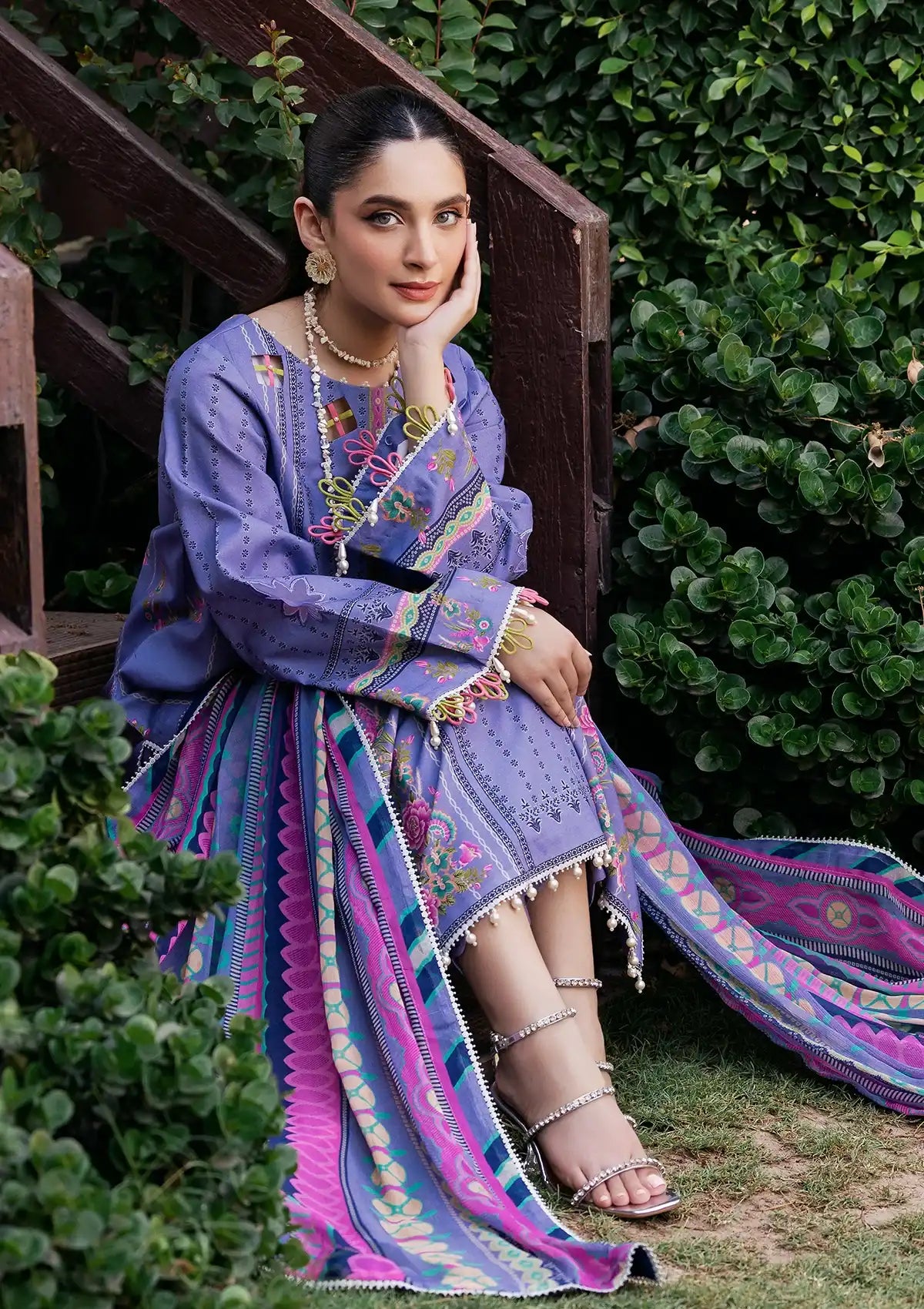Charizma C-Print Printed Lawn'24 Vol-06 CP4-57 - Mohsin Saeed Fabrics
