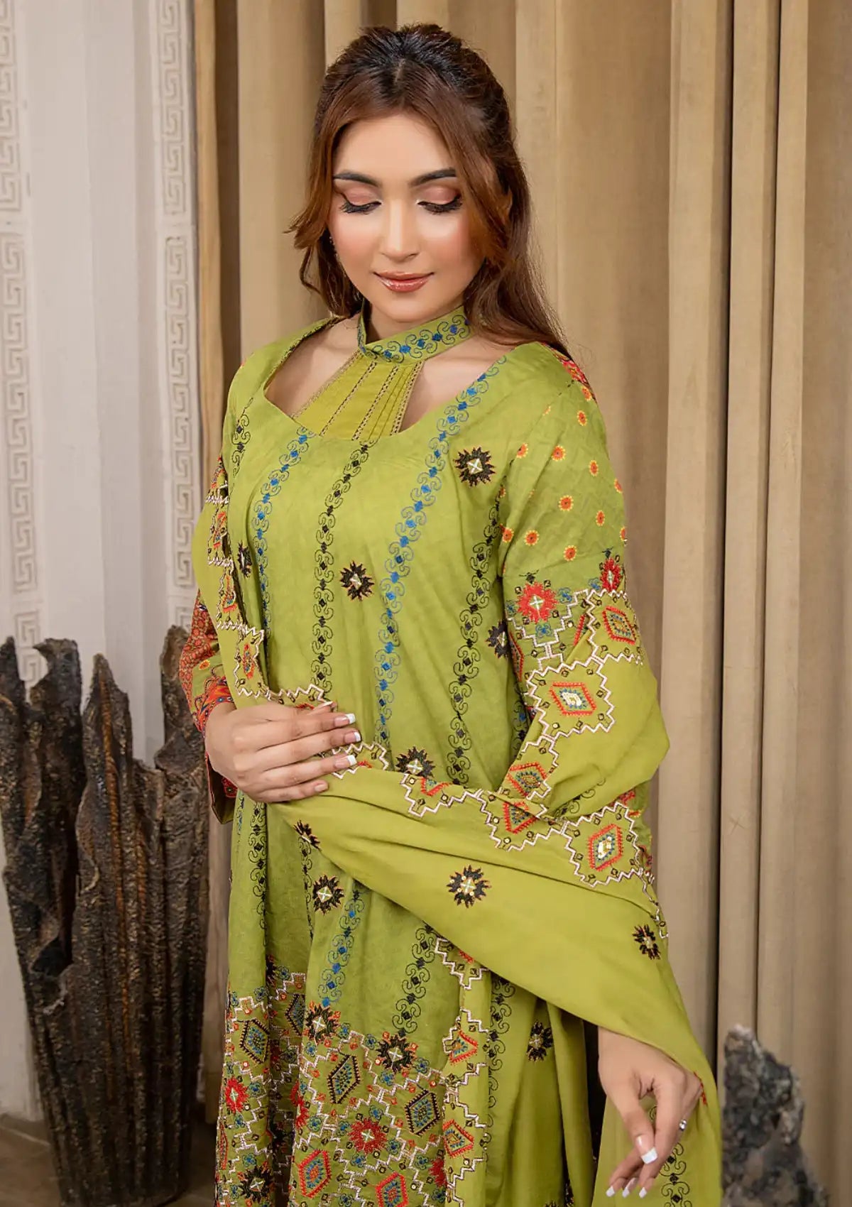 Safwa Bliss Emb Lawn'24 SBL-05 - Mohsin Saeed Fabrics