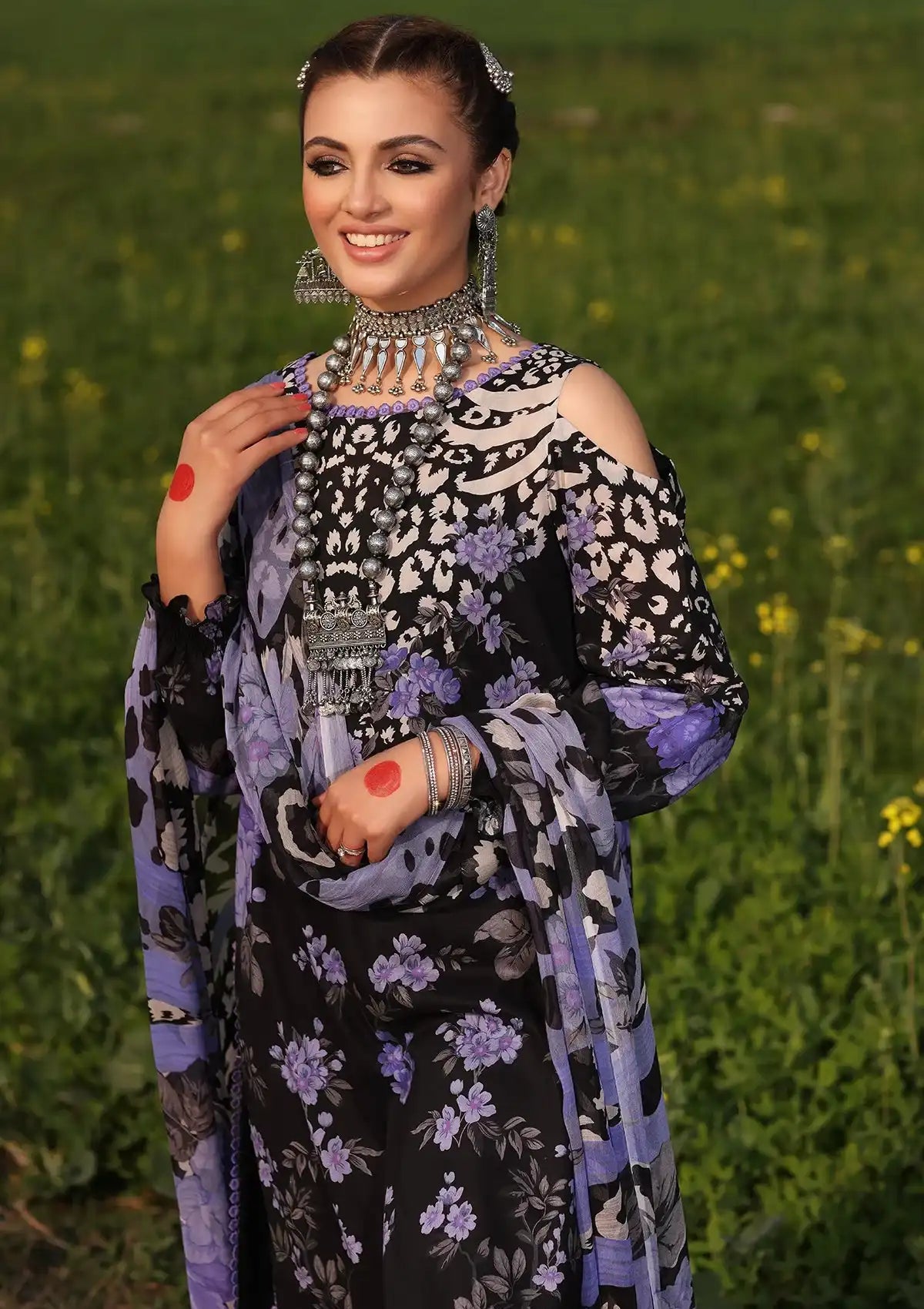 Charizma Signature Prints Lawn'24 SP4-08 - Mohsin Saeed Fabrics