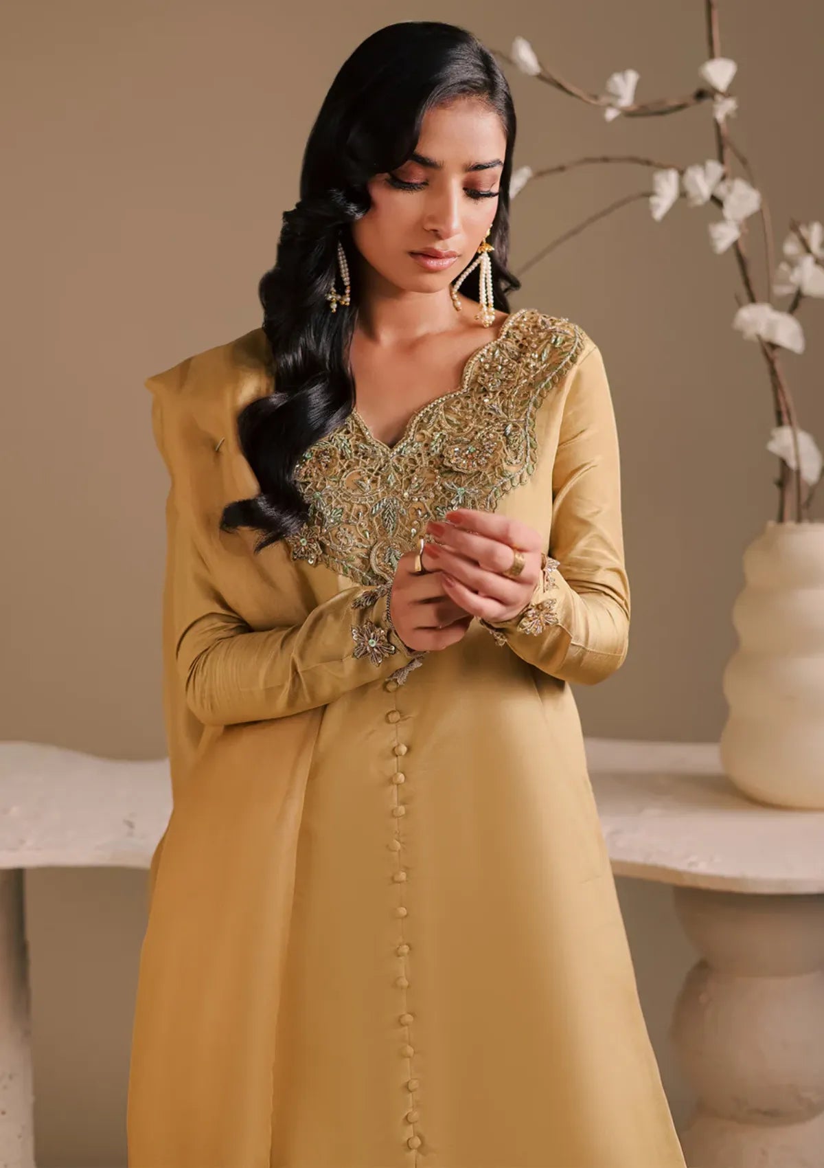 Maria Osama Khan Noir Bliss 2-26' D-04 Golden Ember