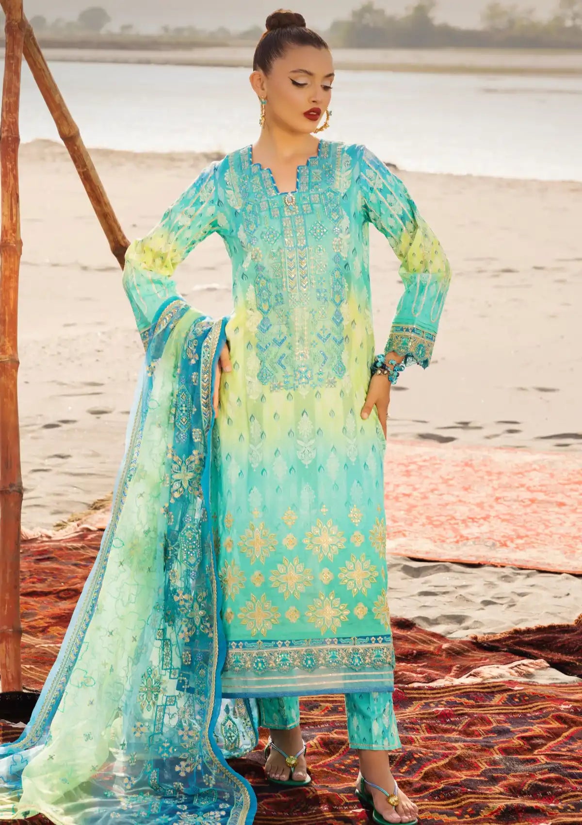 Muscari Premium Emb Lawn'24 MPEC-2029 - Mohsin Saeed Fabrics