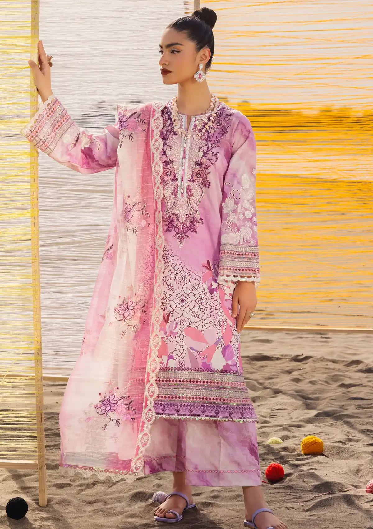 Muscari Premium Emb Lawn'24 MPEC-2025 - Mohsin Saeed Fabrics
