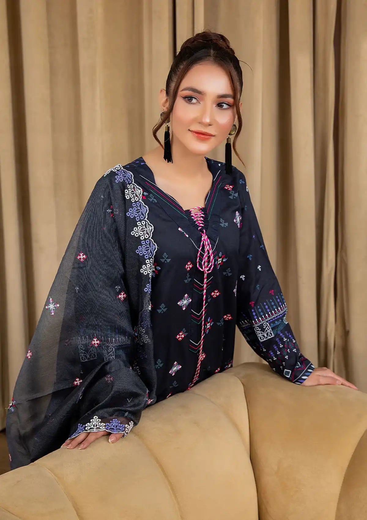 Safwa Bliss Emb Lawn'24 SBL-04 - Mohsin Saeed Fabrics