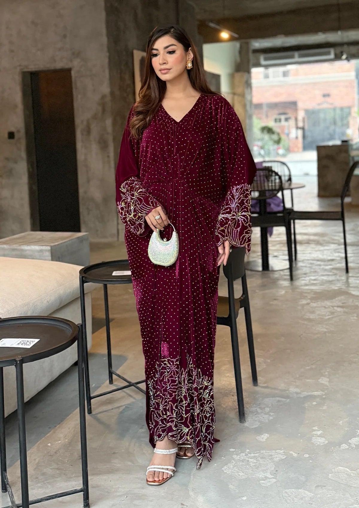 Sidra Fahad Velvet'25 SF - 293 Maroon