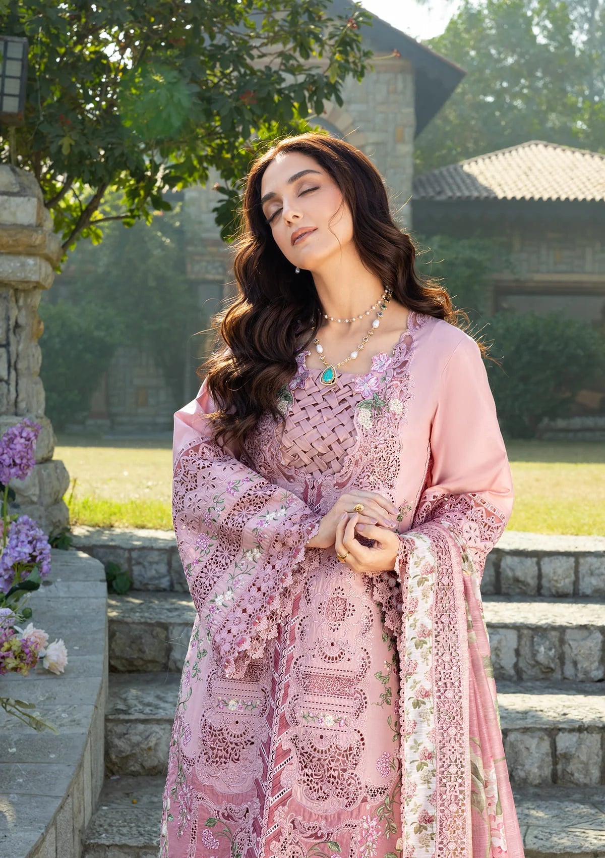 Elaf Luxury Lawn'26 ELY-09 ROSEE