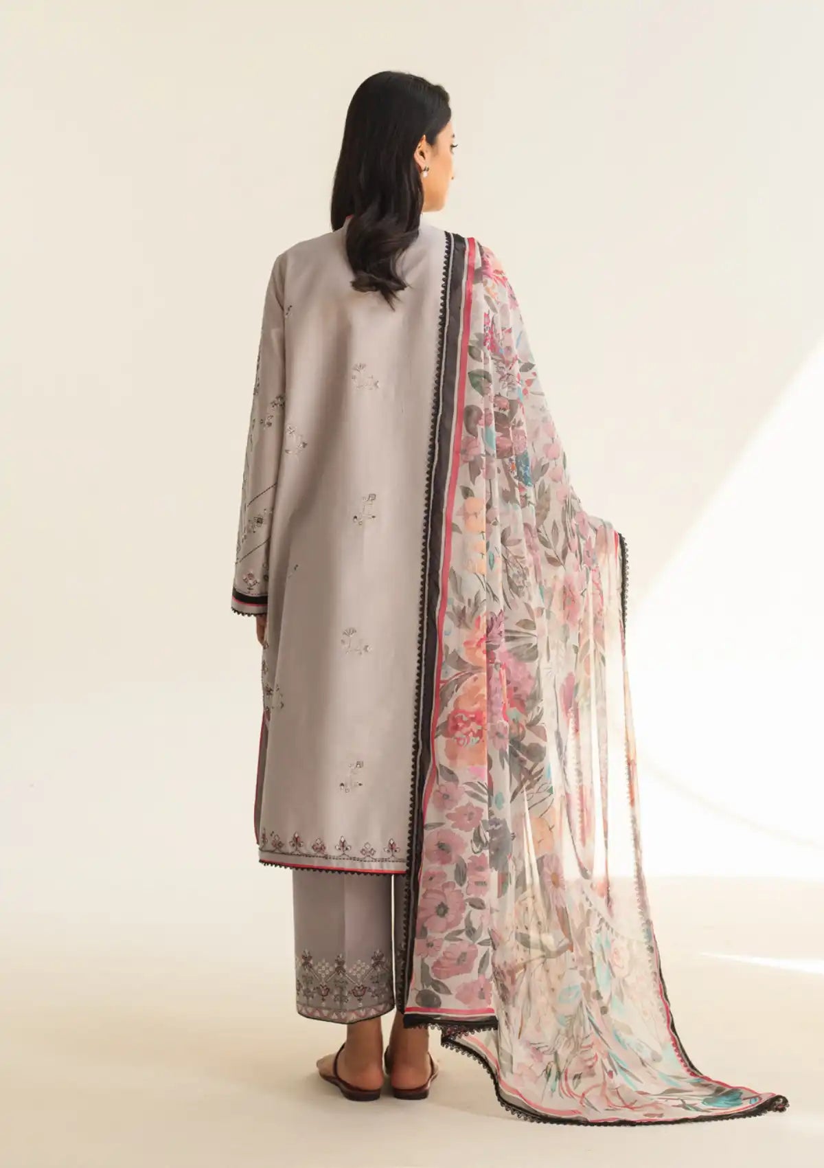 Coco By Zara Shahjahan Lawn'24 Vol-02 D-09B-ZAIRA - Mohsin Saeed Fabrics