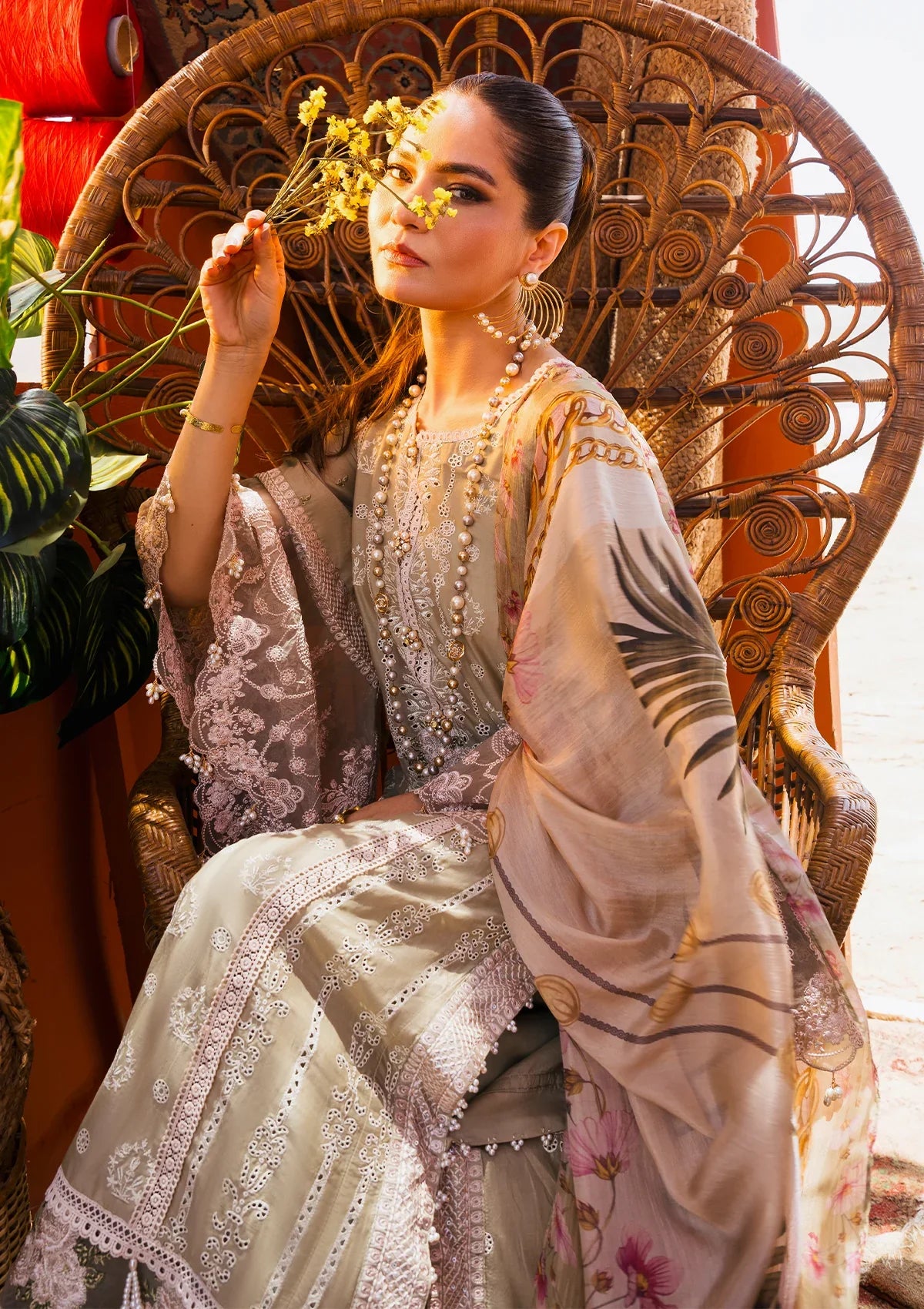 Elaf "Hai Kuch" Festive Lawn'24 EHK-08 Pur Shokh - Mohsin Saeed Fabrics