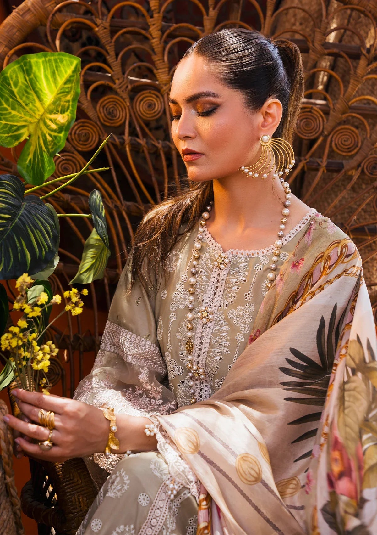 Elaf "Hai Kuch" Festive Lawn'24 EHK-08 Pur Shokh - Mohsin Saeed Fabrics