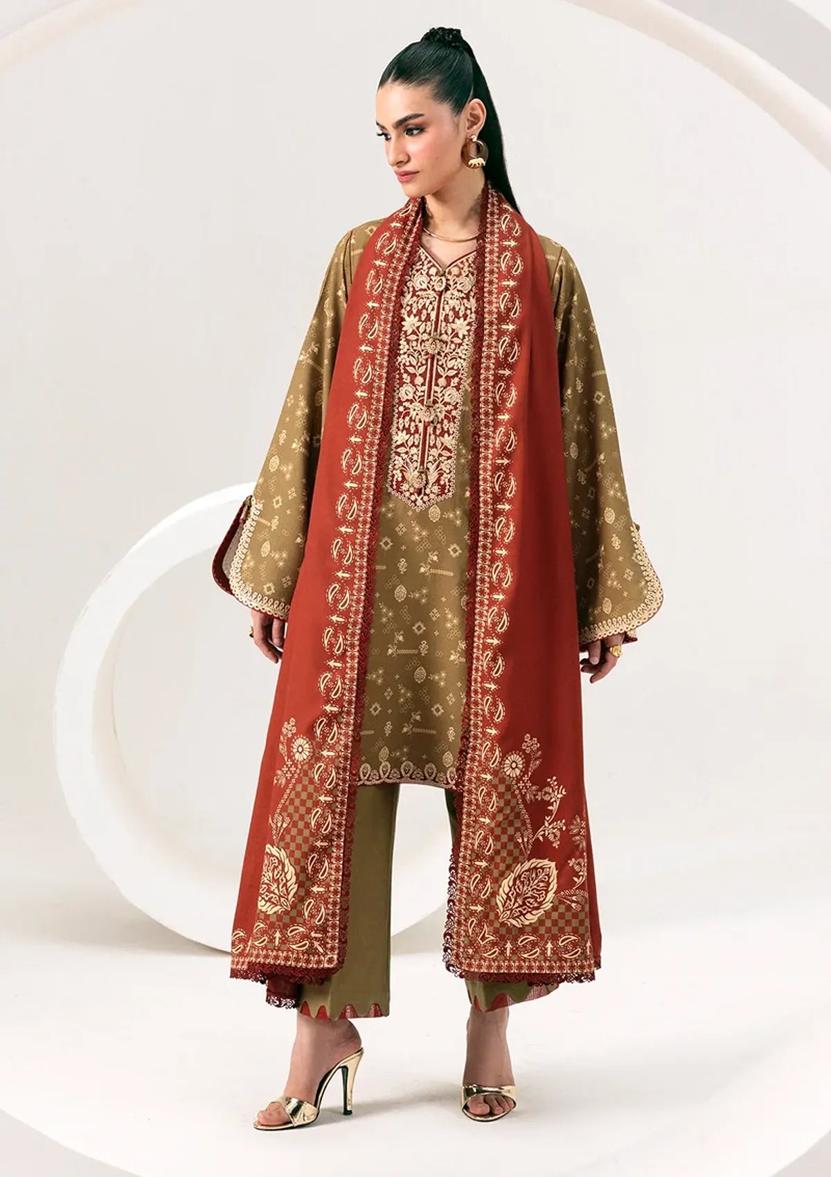 Qalamkar Qprints Linen'26 QPW-10 B Hafsa