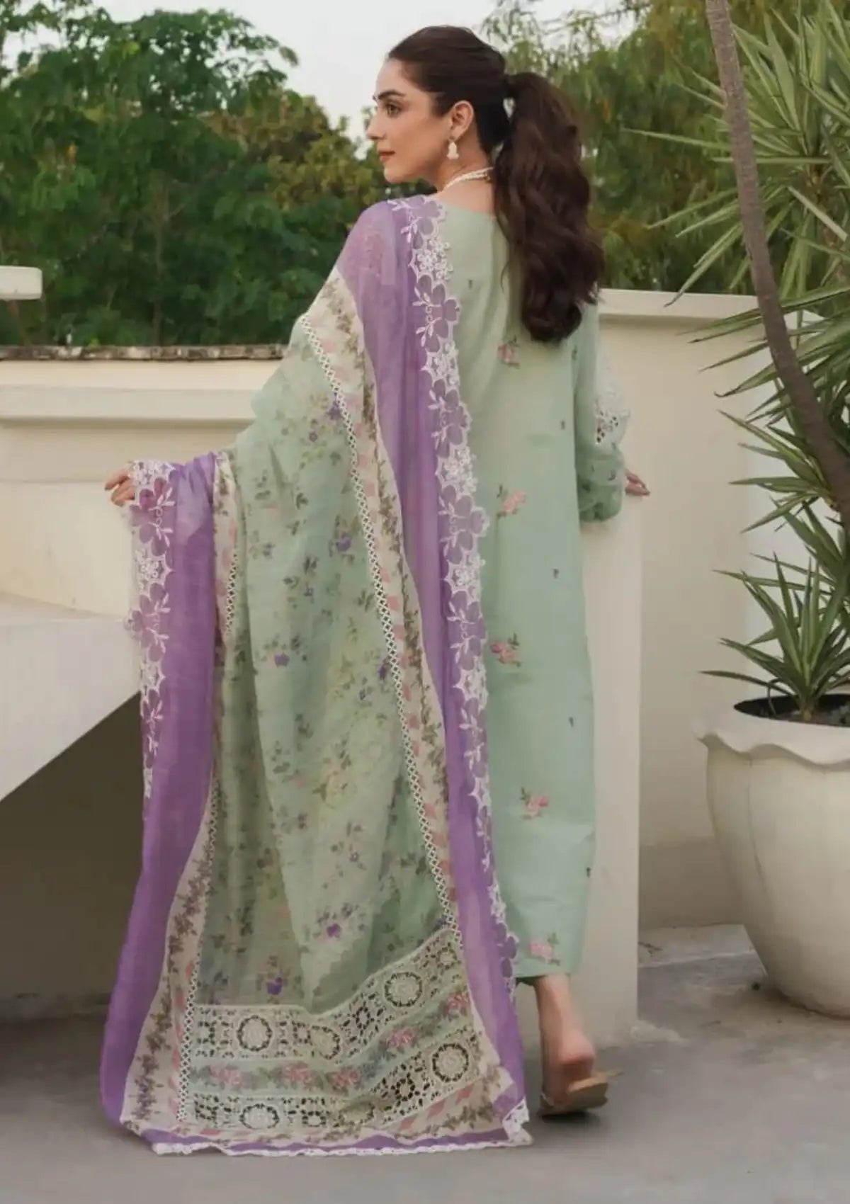 Manara Luxury Lawn'24 ML-03 AMALIA - Mohsin Saeed Fabrics