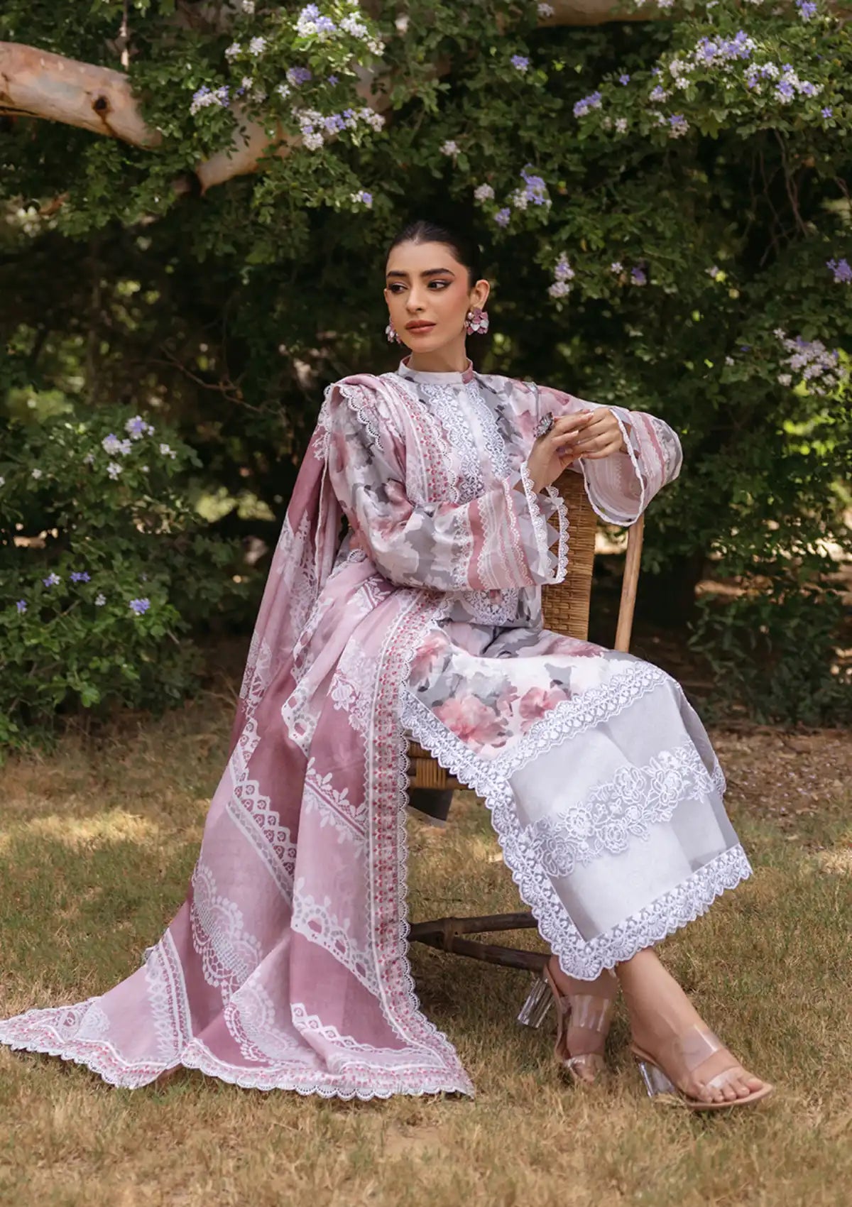 Tahra By Zainab Chottani Lawn'24 D-03B-ZINNIA - Mohsin Saeed Fabrics