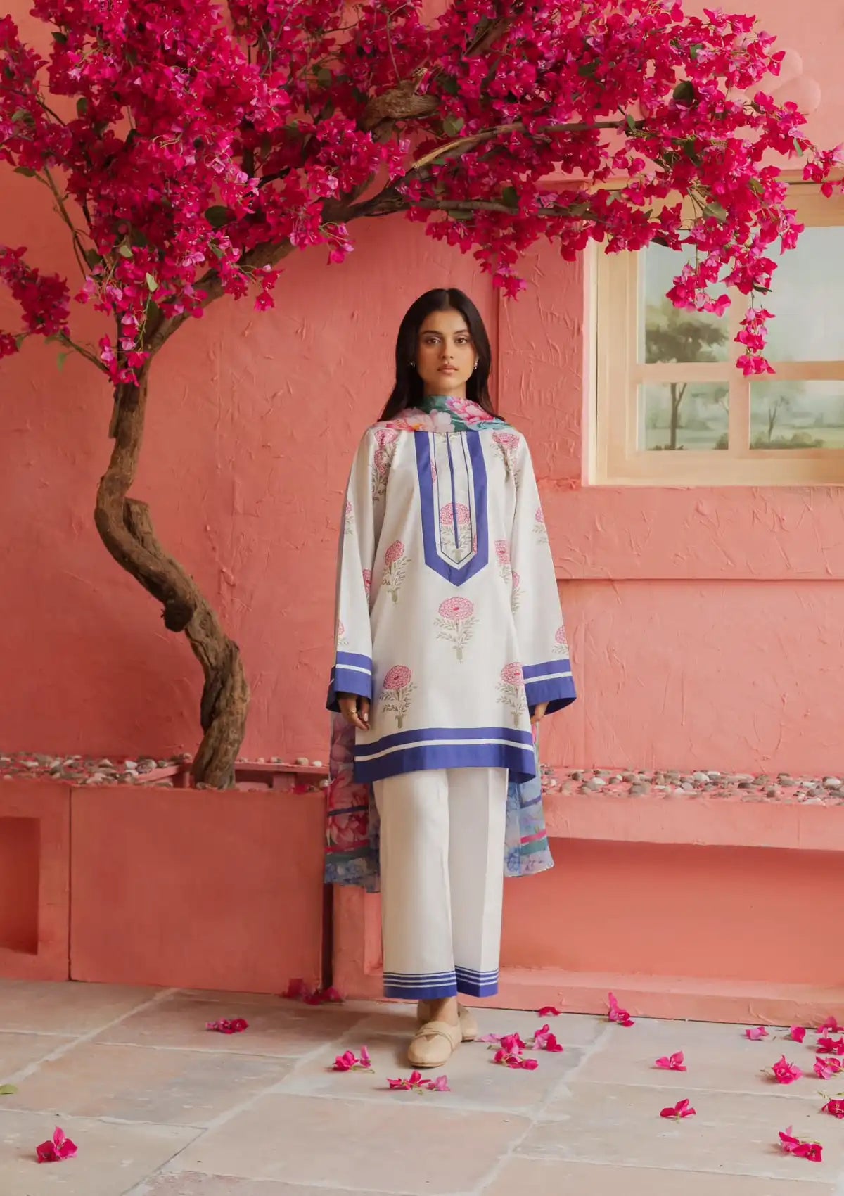 Coco Prints By Zara Shahjahan'24 D-05-MELON BLUSH