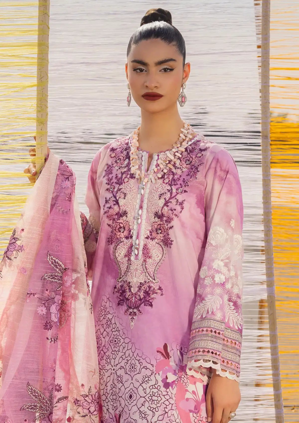 Muscari Premium Emb Lawn'24 MPEC-2025 - Mohsin Saeed Fabrics