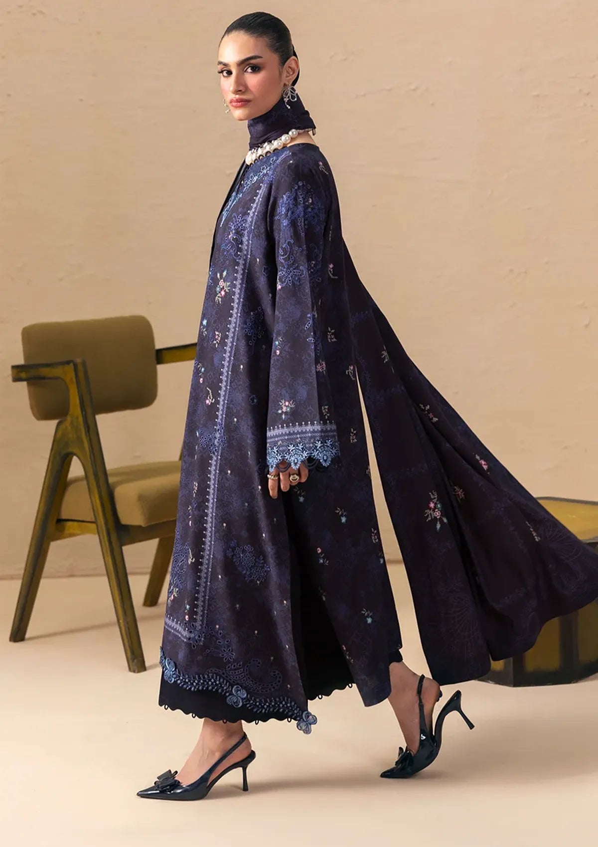 Qalamkar Qprints Linen'26 QPW-08 A Noreen