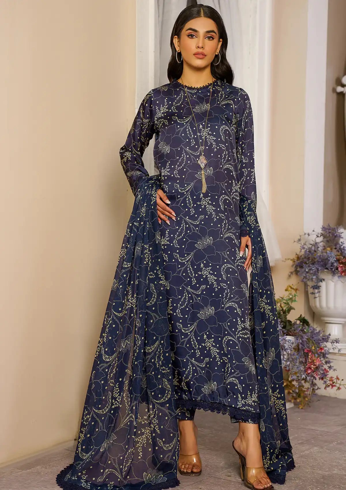Zarif Printed Silk'25 ZSP-03 Bareen