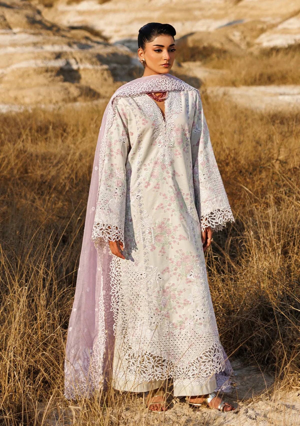 Emaan Adeel Sunlit Groove Luxury Lawn'26 -SUNNY SPLASH