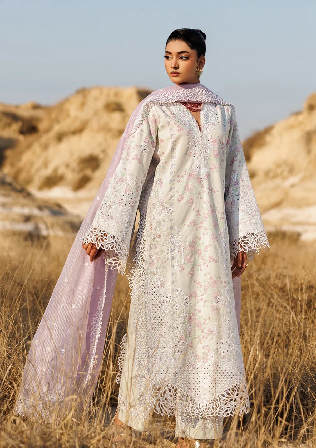Emaan Adeel Sunlit Groove Luxury Lawn'26 -SUNNY SPLASH