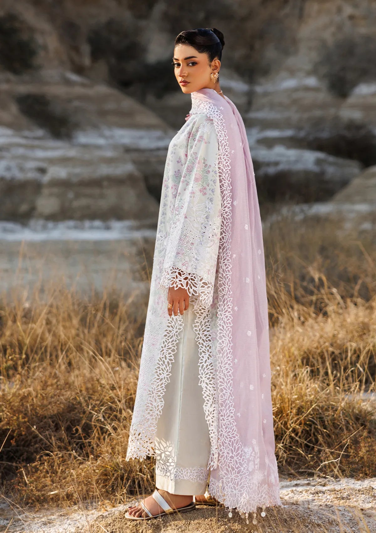 Emaan Adeel Sunlit Groove Luxury Lawn'26 -SUNNY SPLASH