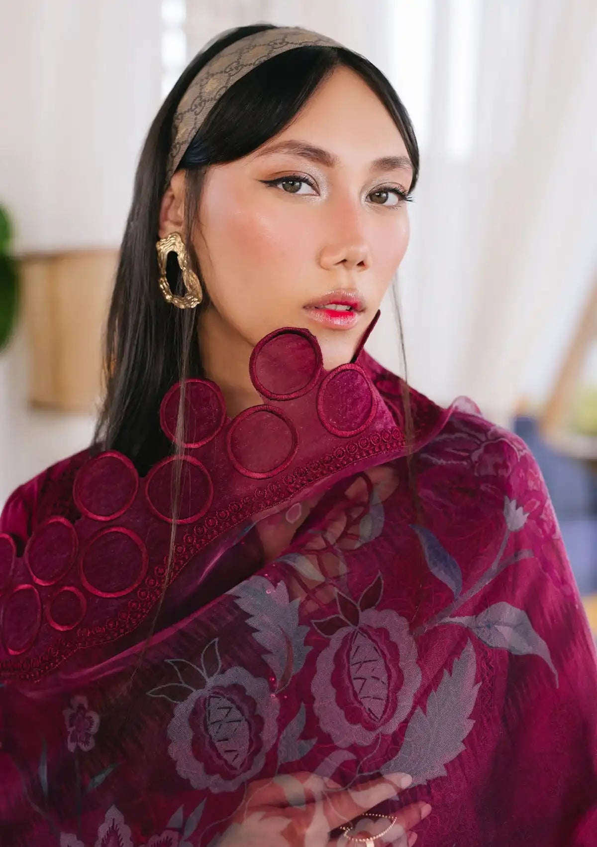 Nureh Eid Escape Luxury Lawn'24 NE-89 LEENA - Mohsin Saeed Fabrics