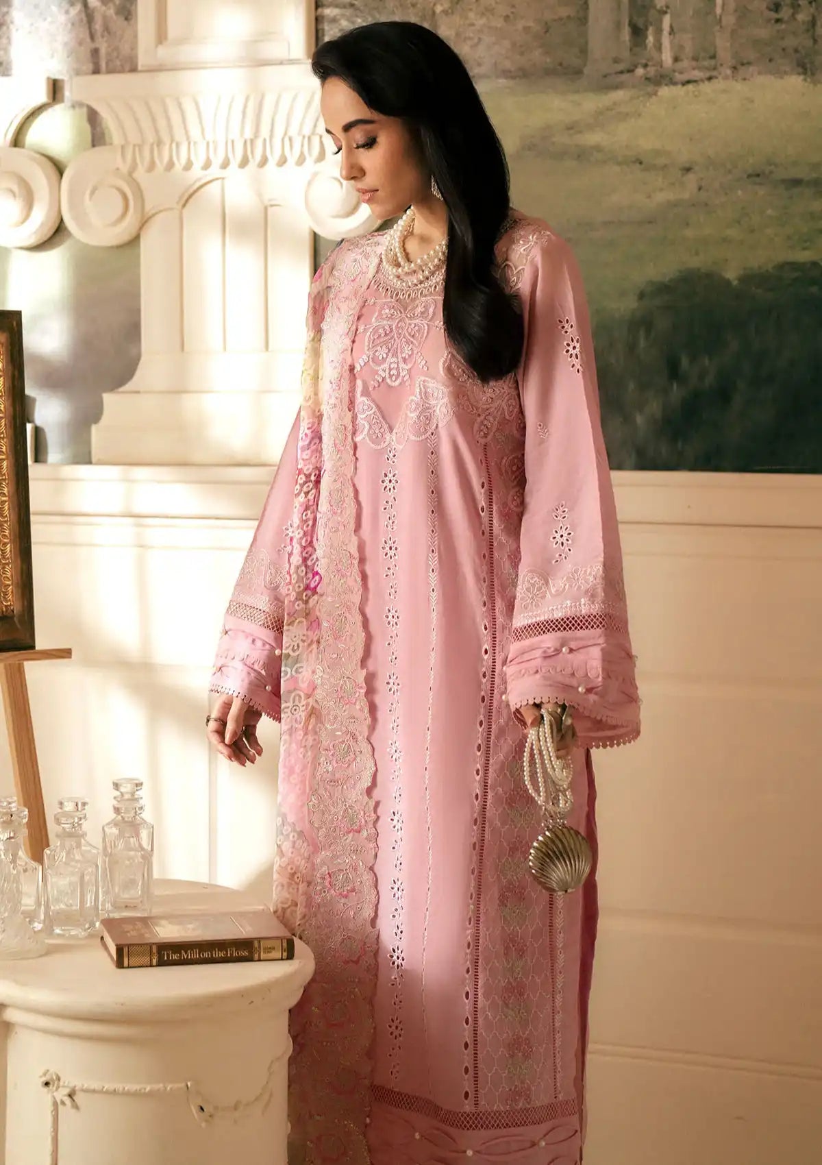 Nureh Maya Embroidered Lawn'24 NS-141 - Mohsin Saeed Fabrics