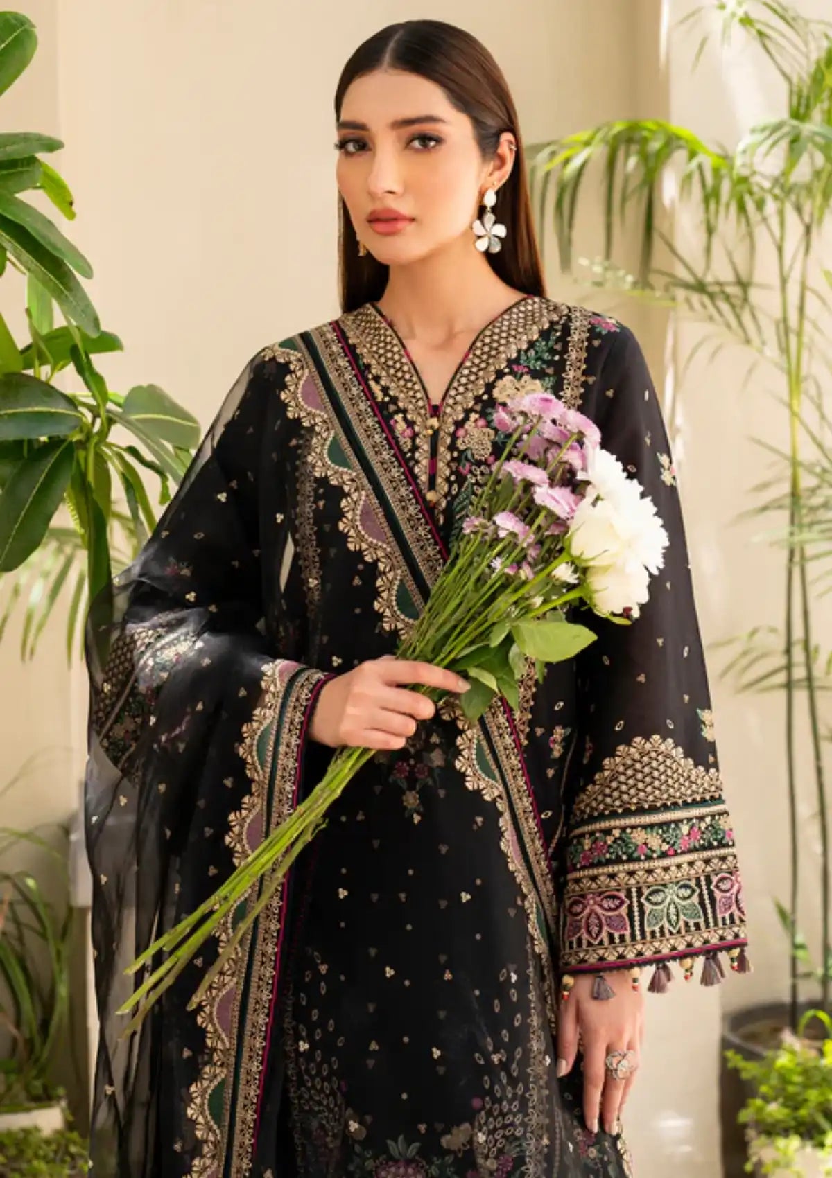 Jazmin Iris Eid Lawn'24 D-04 - Mohsin Saeed Fabrics