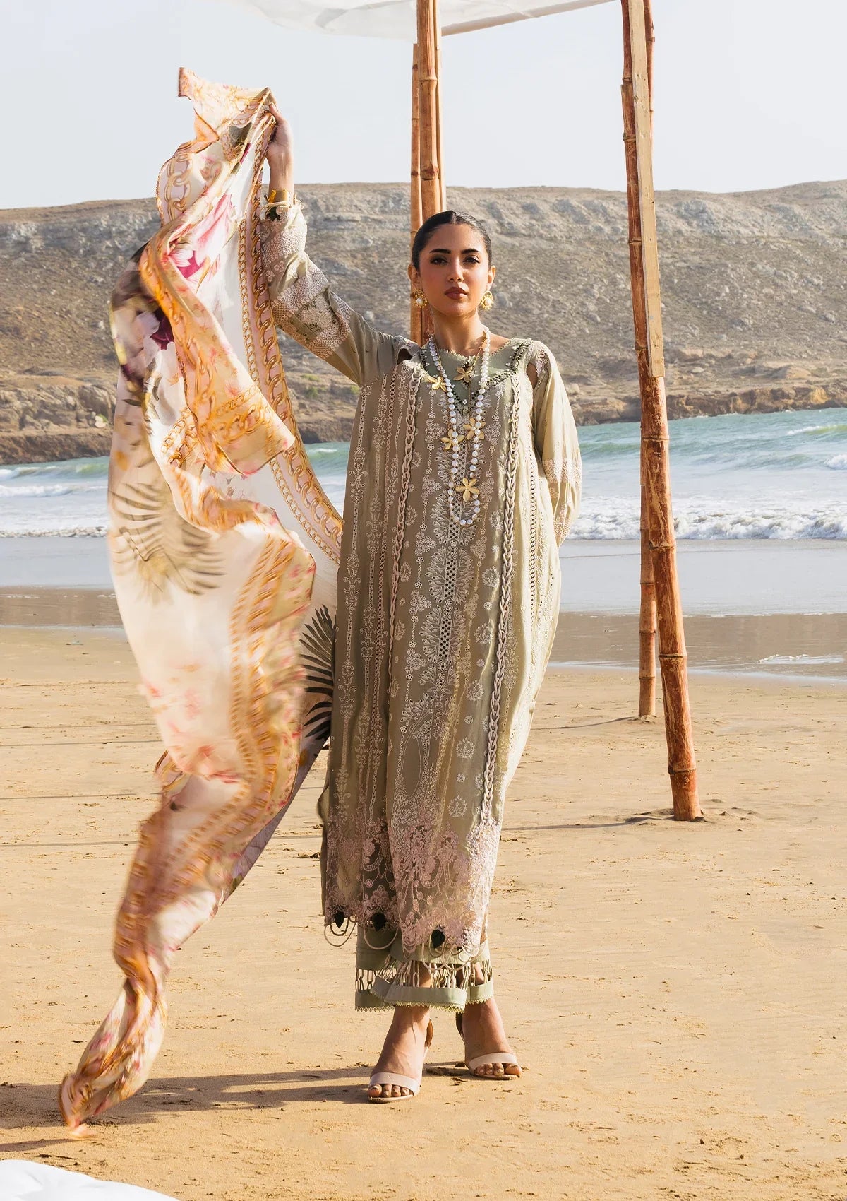 Elaf "Hai Kuch" Festive Lawn'24 EHK-08 Pur Shokh - Mohsin Saeed Fabrics
