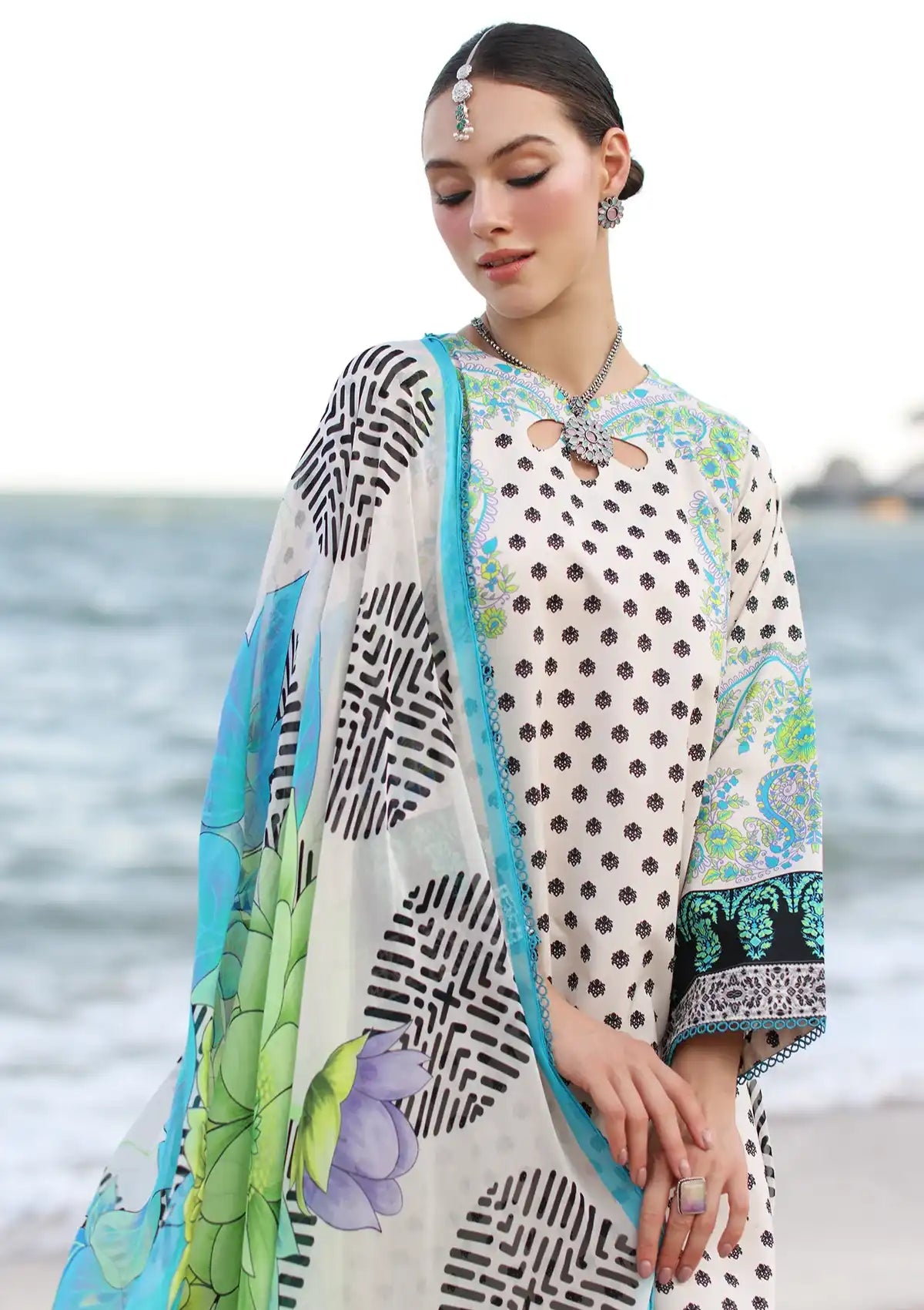 Charizma C-Print Printed Lawn'24 Vol-06 CP4-50 - Mohsin Saeed Fabrics