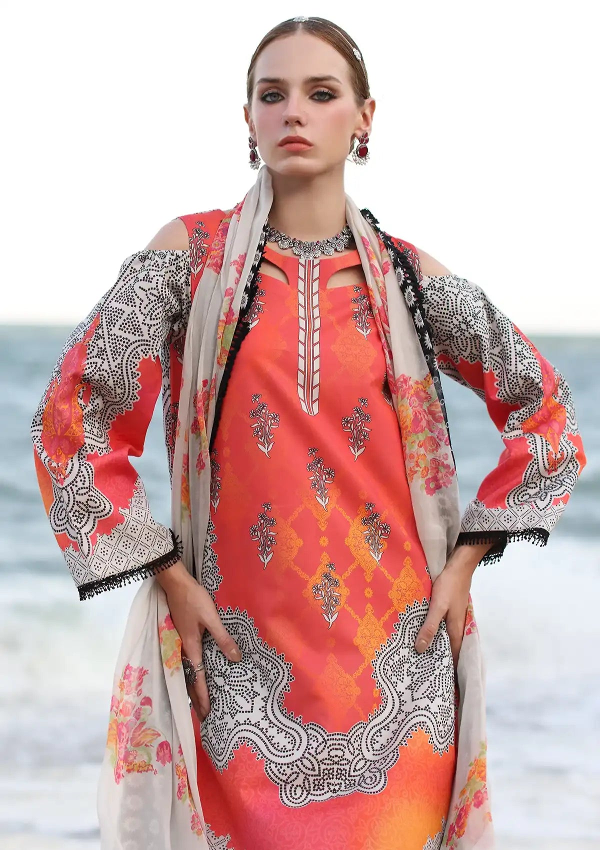 Charizma C-Print Printed Lawn'24 Vol-06 CP4-49 - Mohsin Saeed Fabrics