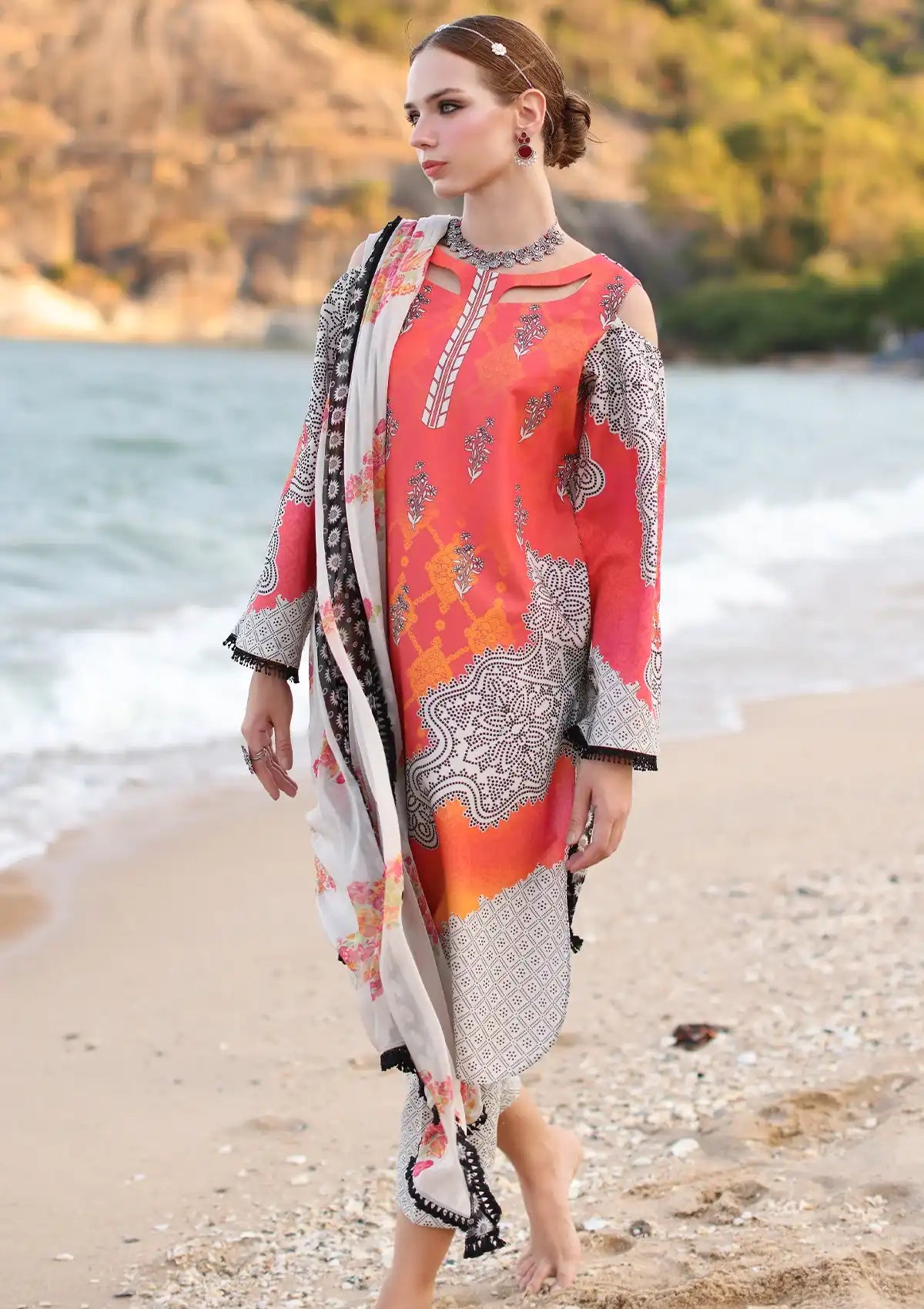 Charizma C-Print Printed Lawn'24 Vol-06 CP4-49 - Mohsin Saeed Fabrics
