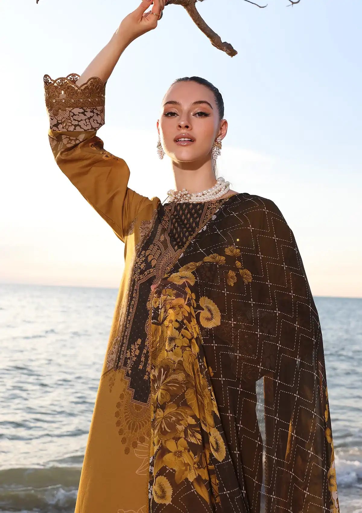 Charizma Aniq Emb Lawn'24 Vol-01 AN4-03 - Mohsin Saeed Fabrics
