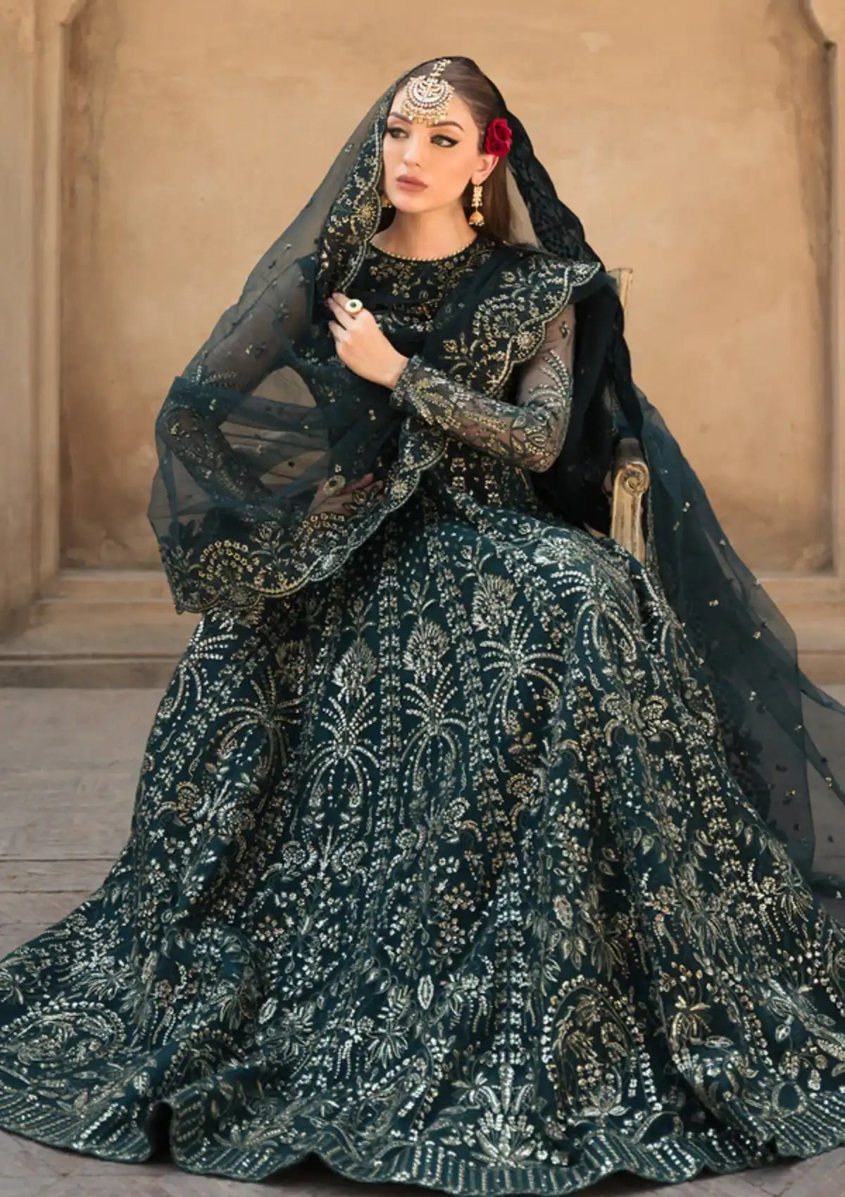 Ayzel Pehli Nazar Festive Chiffon'24 D-09 FARIDA - Mohsin Saeed Fabrics