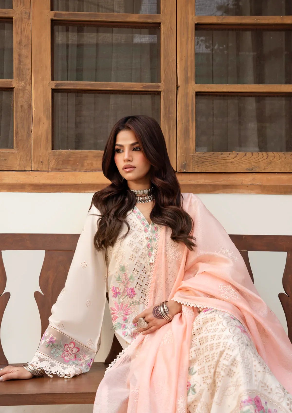 Naqsh Chikankari Festive Edit'26 NS-00195 Beige Mania