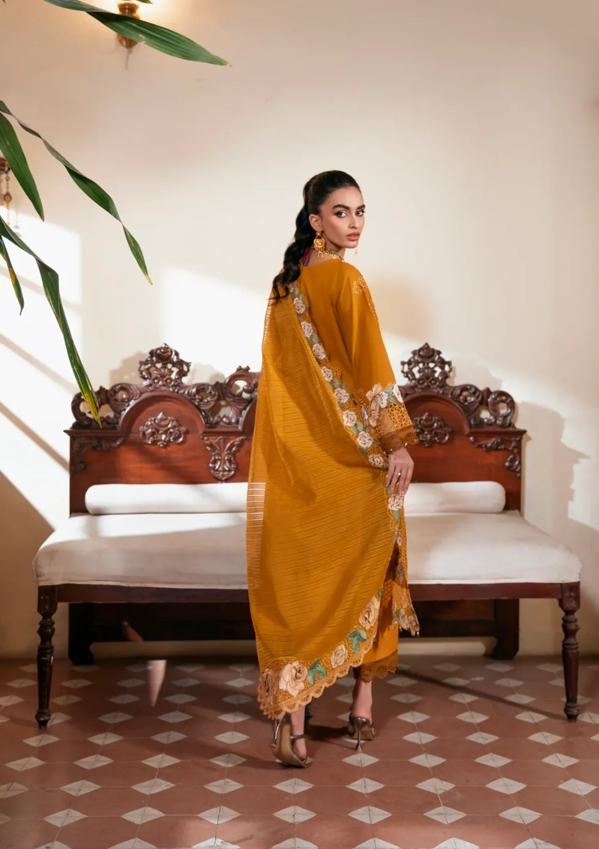 Naqsh Chikankari Festive Edit'26 NS-00206 Mustard Mark