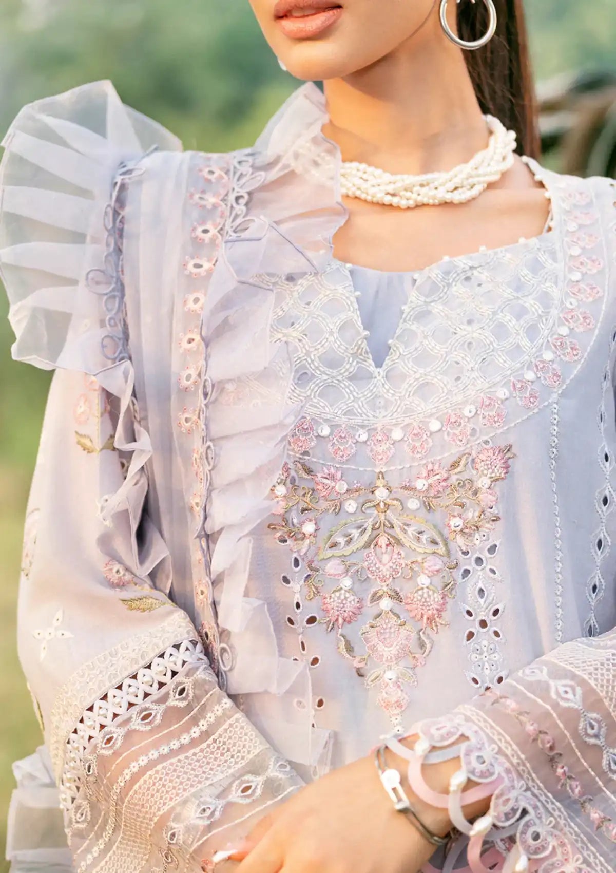 Sardinia Luxury Lawn Eid Edit'24 SR-404 SOPHIA - Mohsin Saeed Fabrics