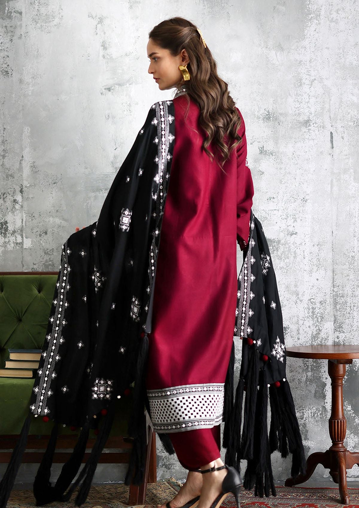 Gul Ahmed Emb Pashmina'26 AP-62033